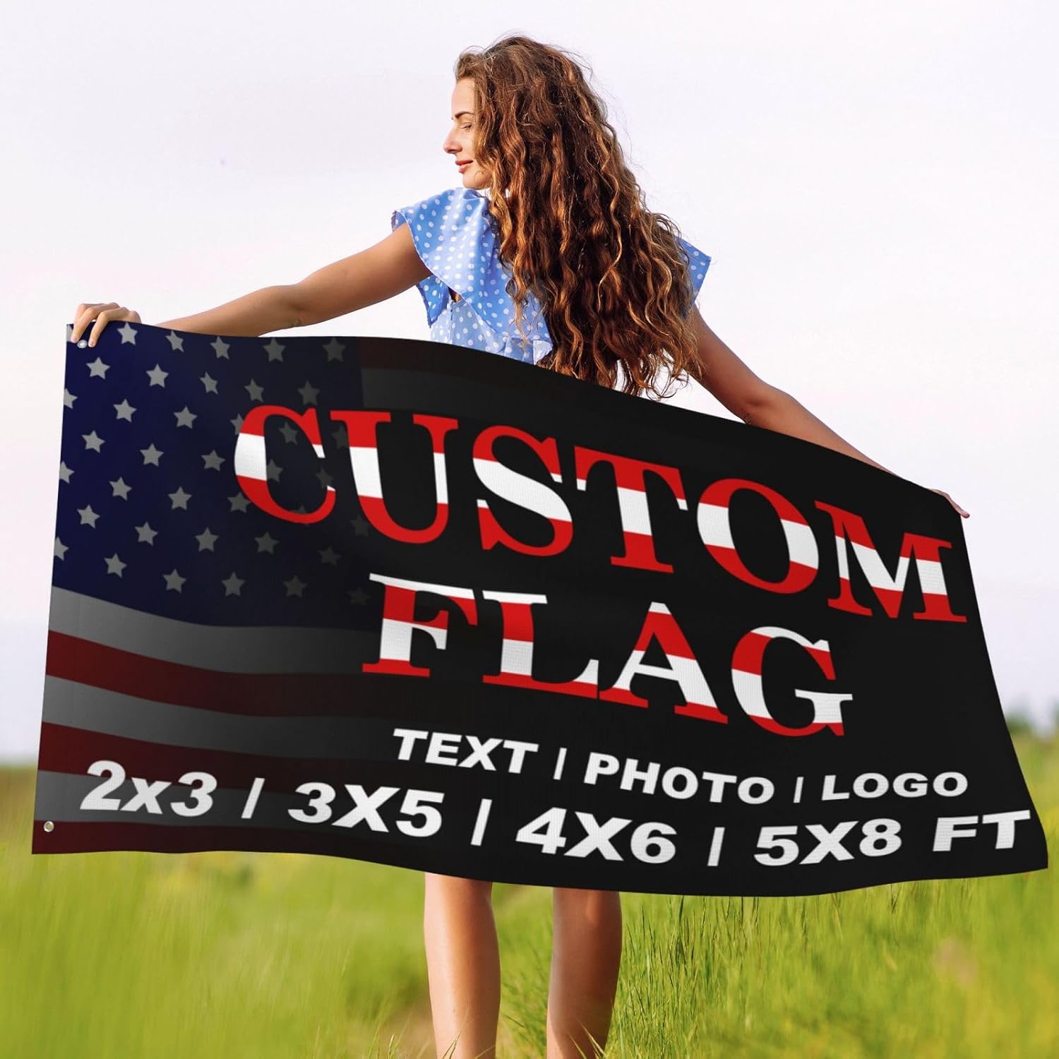 Bandera personalizada de 3 x 5 pies, doble cara, 3 capas, banderas personalizadas para exteriores, diseña tu propio logotipo, imagen, foto, texto,