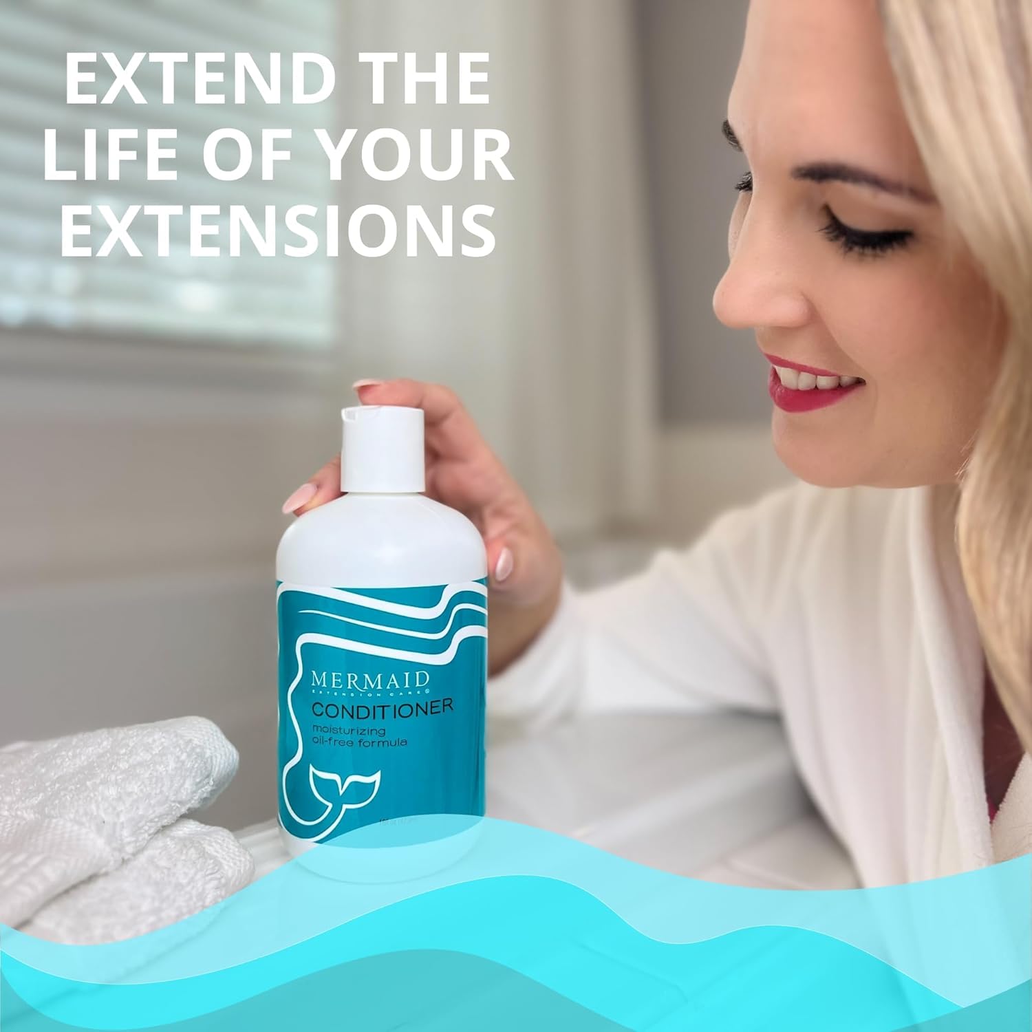 Acondicionador para el cuidado del cabello con extensión de sirena, sin aceite, suave, hidratante, producto de hyrdrating de grado de salón seguro