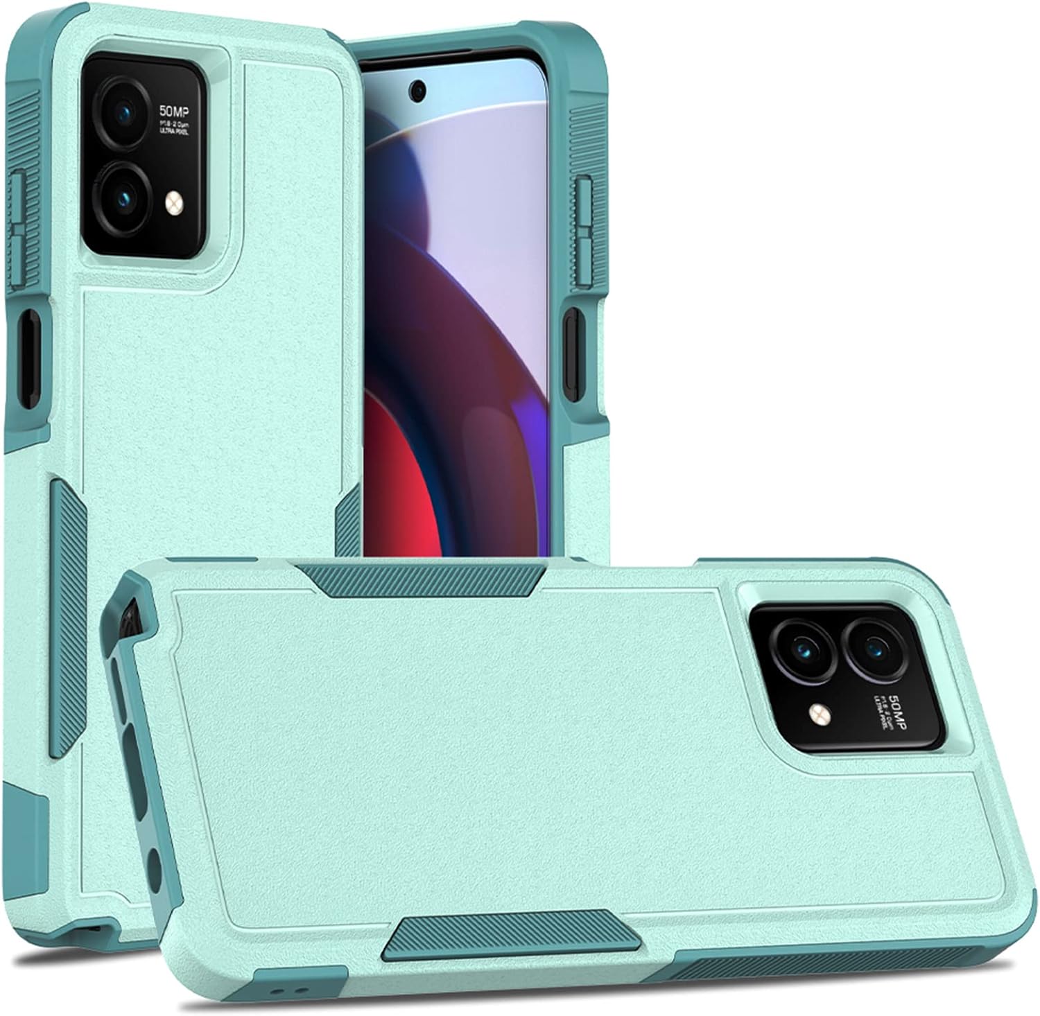 Funda para Moto G Stylus 5G 2023 funda protectora de doble capa resistente para teléfono celular, a prueba de golpes, con protector de pantalla,