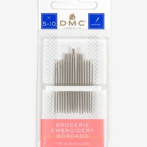 DMC 1765-510 – Agujas de mano bordadas, paquete de 16, tamaño 510, color plateado DMC 1765-510 – Agujas de mano bordadas, paquete de 16, tamaño 510, color plateado