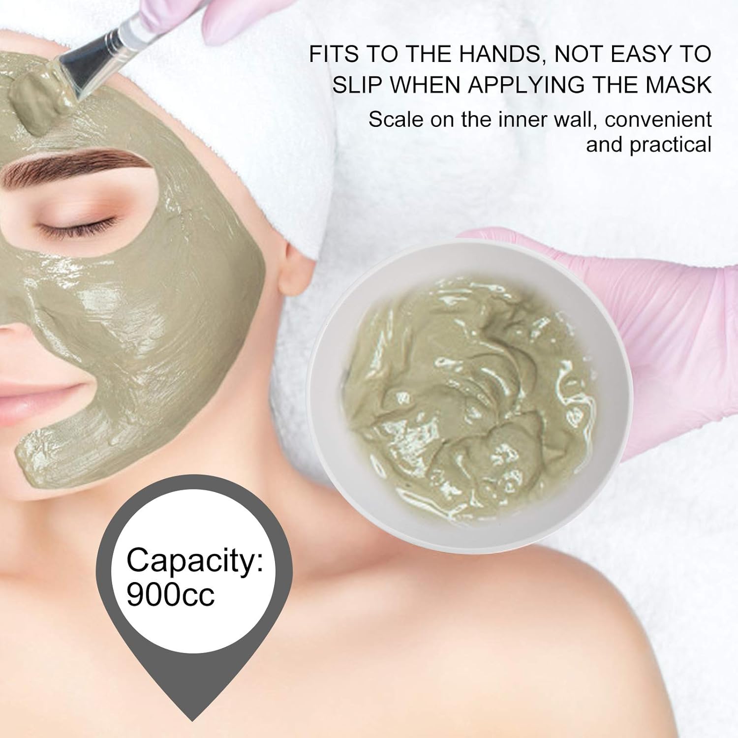 FILFEEL 2 cuencos para mezclar máscaras, cuencos suaves para máscara de barro y arcilla, herramienta de mezcla de máscaras faciales profesional para