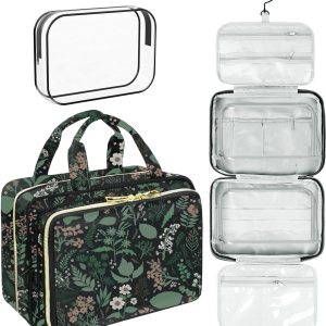 VLM Neceser de viaje, organizador de maquillaje con bolsa de cosméticos transparente aprobada por la TSA, artículos esenciales de viaje, accesorios VLM Neceser de viaje, organizador de maquillaje con bolsa de cosméticos transparente aprobada por la TSA, artículos esenciales de viaje, accesorios