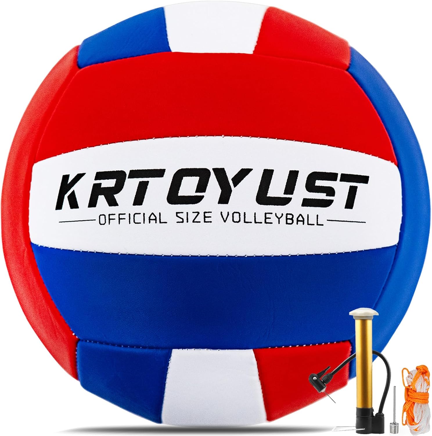 KRTOYUST Voleibol, pelota de voleibol oficial de tamaño 5, voleibol compuesto de alto rendimiento para playa en interiores y exteriores, voleibol de