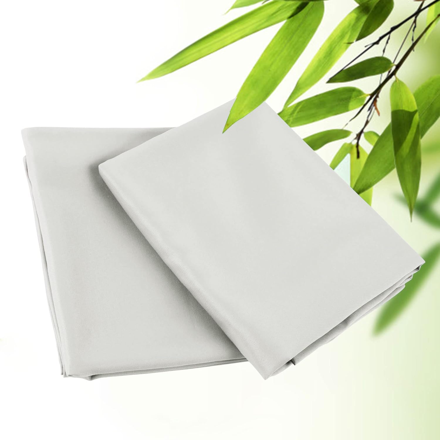 PiccoCasa Isabelline – Juego de 2 fundas de almohada refrescantes de lujo, tamaño King, fundas de almohada suaves y transpirables con cierre de