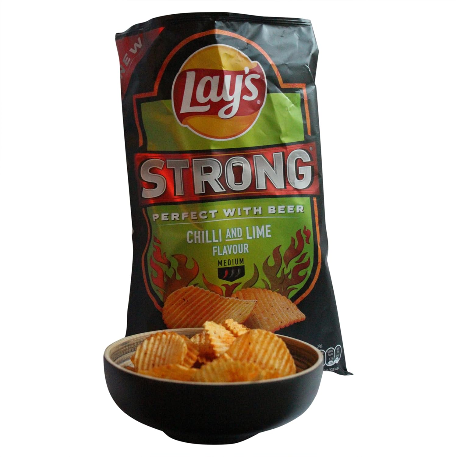 Lays Crisps  Lays Chips  Alas de pollo caliente Lays Crisps  Ponen chips de refrigerio  Peso total de 5.29 onzas