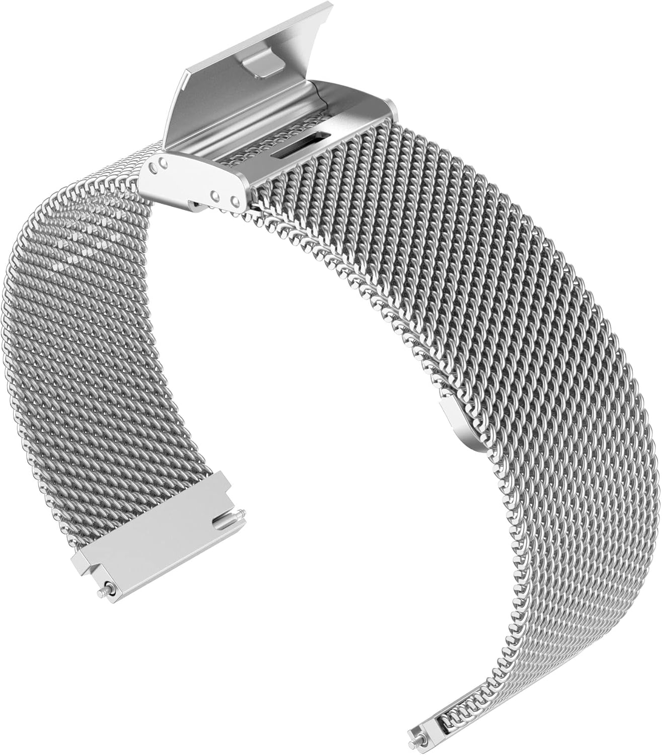 FitTurn Paquete de 2 correas de reloj Wahoo ELEMNT Rival, rejillas de repuesto delgadas de malla de acero inoxidable con cierre a presión para Wahoo