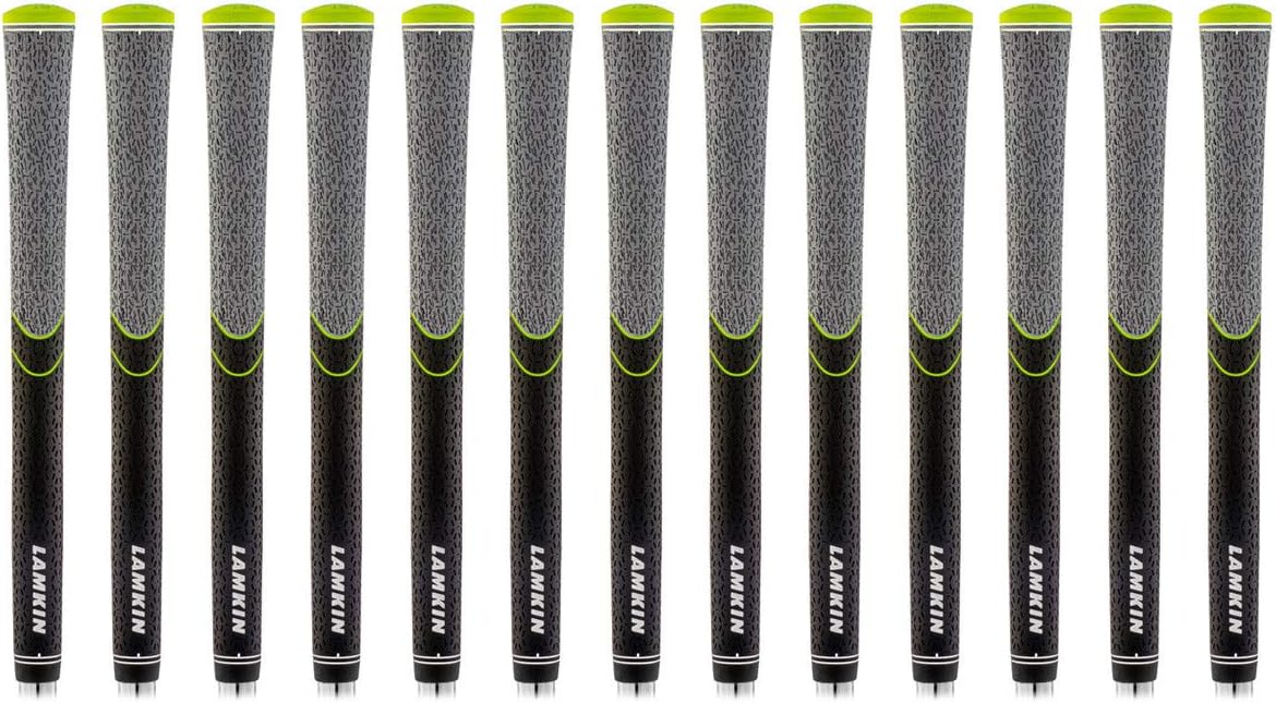 Lamkin ST +2 Hybrid Calibrate – Agarres de golf estándar, paquete de 13 piezas de agarre de golf con recordatorio acanalado, negrocarbón