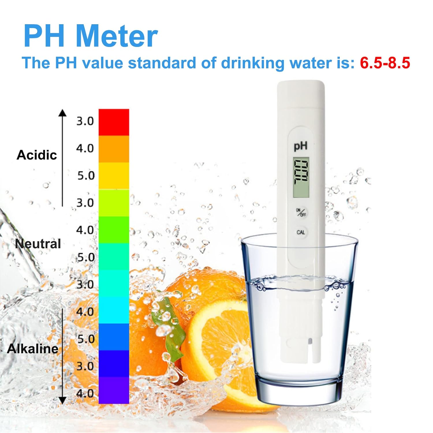 Nuevo Medidor de pH Justmetr y medidor de TDS, combo de probador de agua 3 en 1 PH y TDS,  0.01 pH y  2% TDSmedidor de precisión de temperatura,