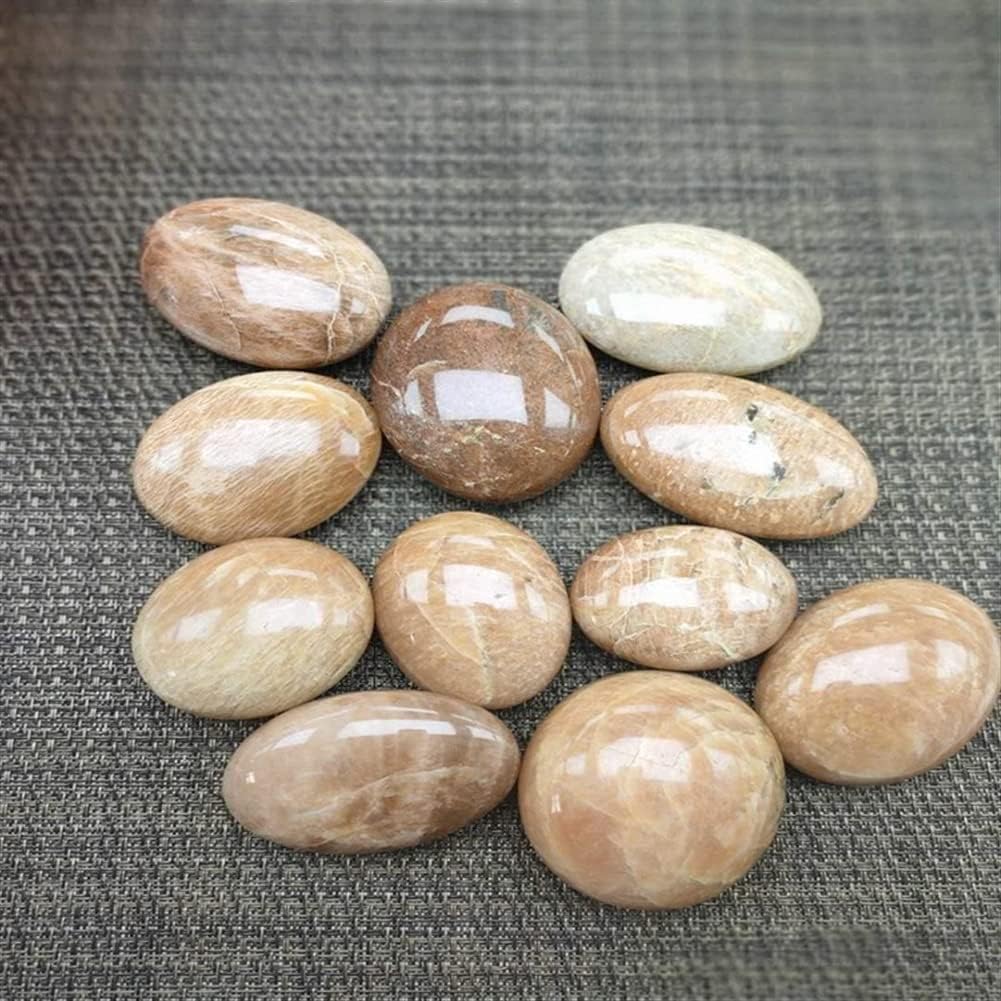 Home Decoration for Peach Moonstone Palm Stones Piedras naturales Stones and Crystals Natural GemstoneReiki Modern Home Decor Full of Texture (Size