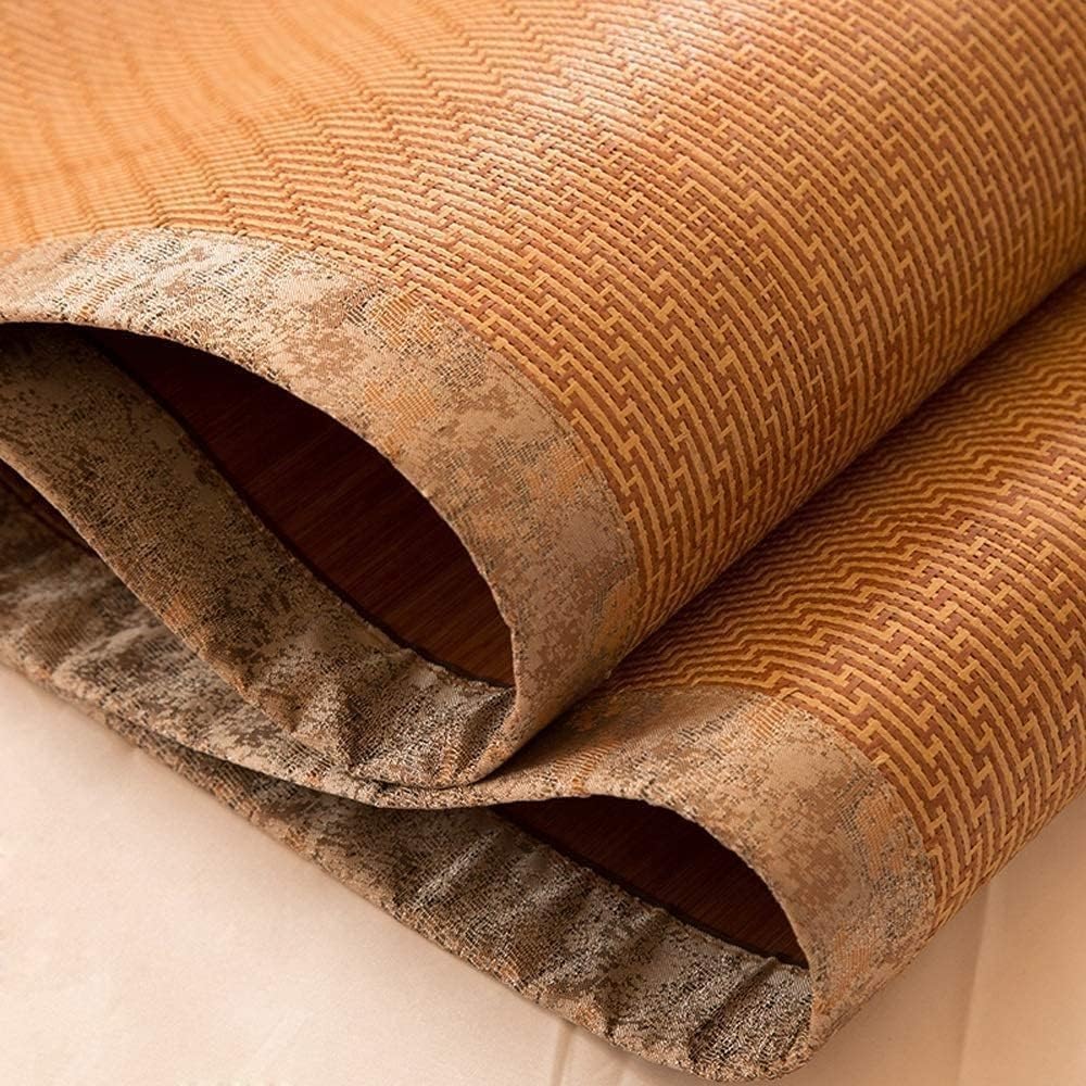 Foldable Bamboo Summer Bed Mat for Cool and Comfortable Sleeping – Breathable, Absorbent, and Durable – Improve Sleep with a Bamboo Mattress Topper