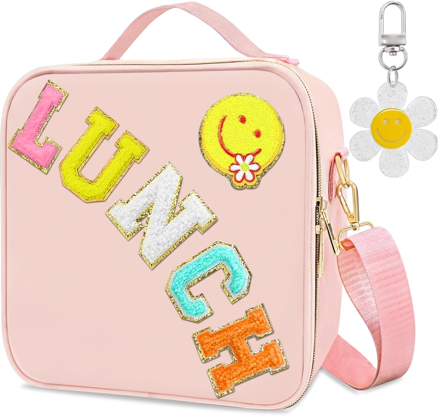 Lonchera aislada para niñas, lonchera preparatoria para niñas adolescentes, bonita bolsa de almuerzo para niñas para niños, bolsa enfriadora grande