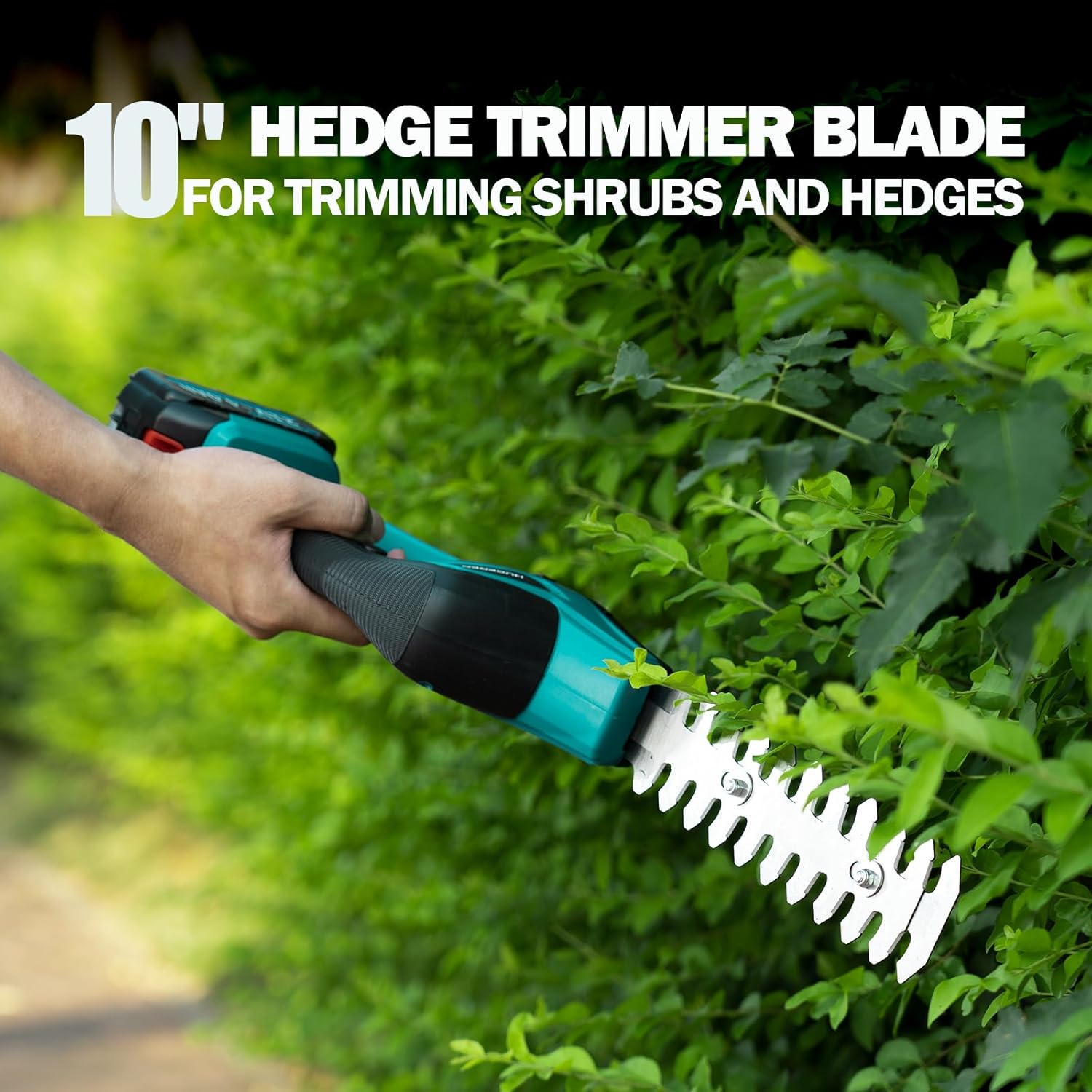HUOEREN Cortasetos  Compatible con batería Makita de 18 V  Cizalla de césped y cortasetos en uno (batería y cargador no incluidos)