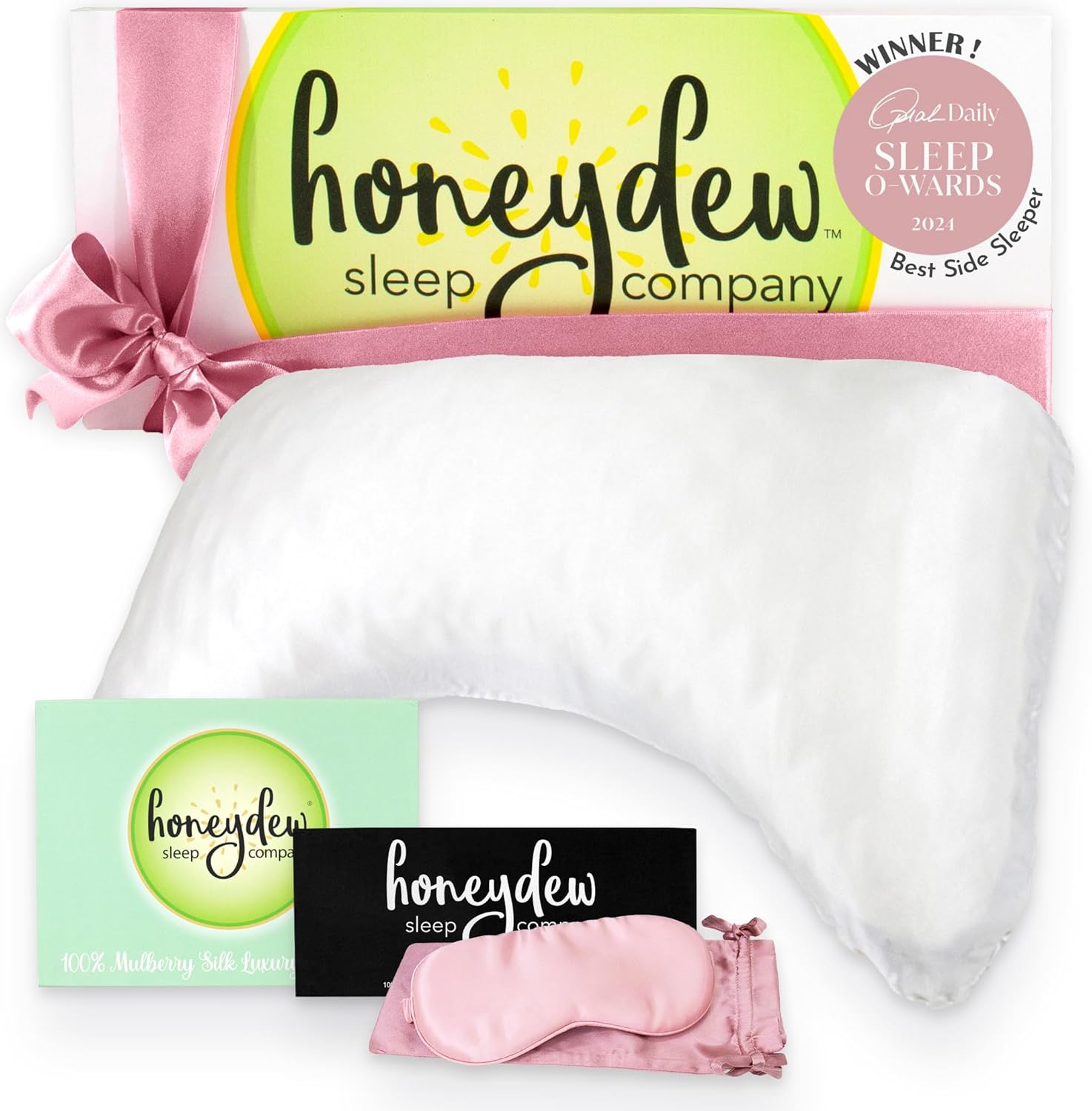 Honeydew Forever Young Beauty Box – El mejor kit de funda de almohada de seda de morera antienvejecimiento para reducir las arrugas y mejorar la tez
