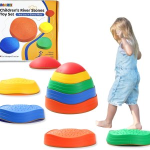 Escalones de equilibrio para niños pequeños Carrera de obstáculos 5 juguetes duraderos para exteriores, piedras sensoriales para mejorar la Escalones de equilibrio para niños pequeños Carrera de obstáculos 5 juguetes duraderos para exteriores, piedras sensoriales para mejorar la