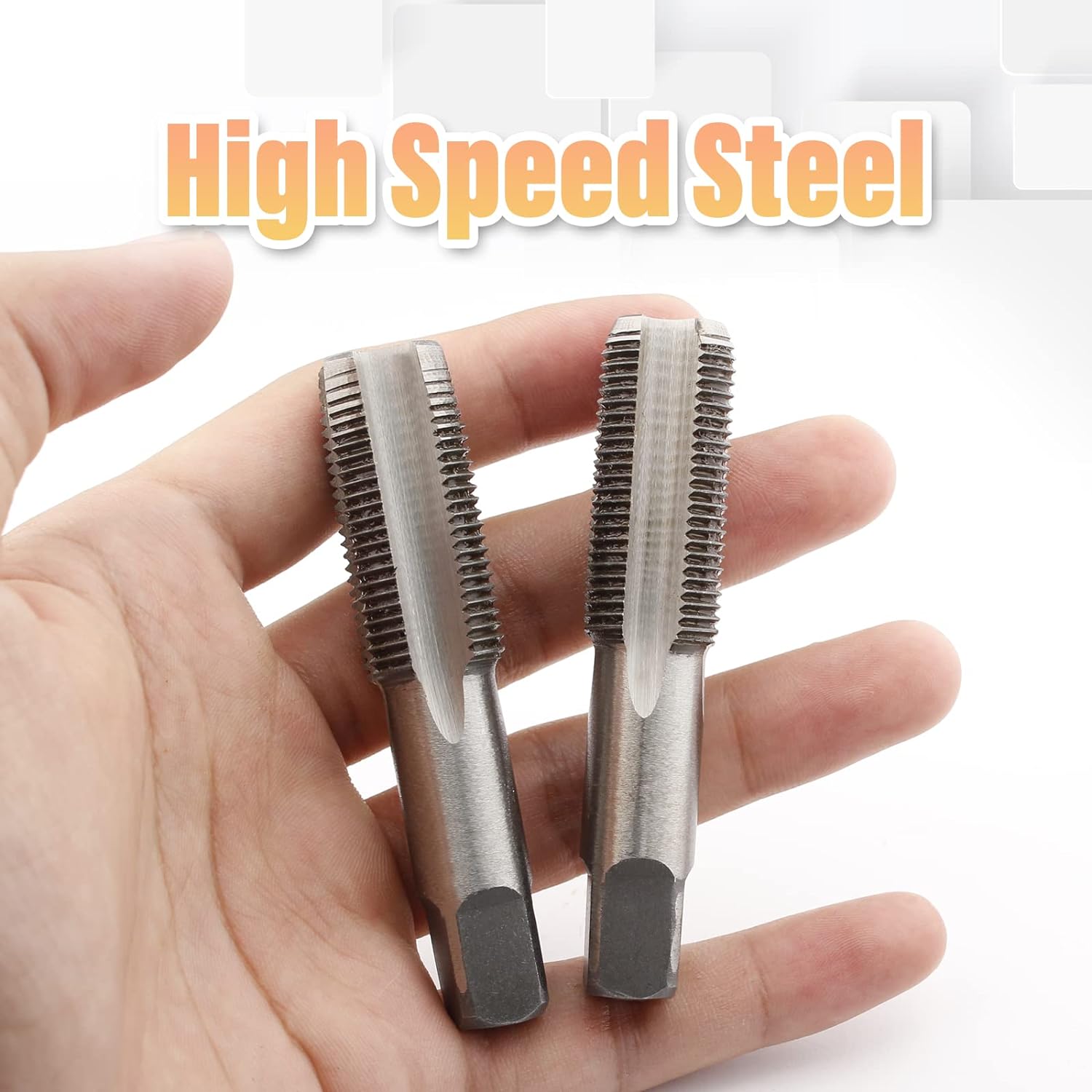 2 piezas M18x1.5 Tap, M18 rosca métrica M18 herramienta de roscado a mano derecha, roscas HSS (M18 x 1.5, Taper & Plug Tap)