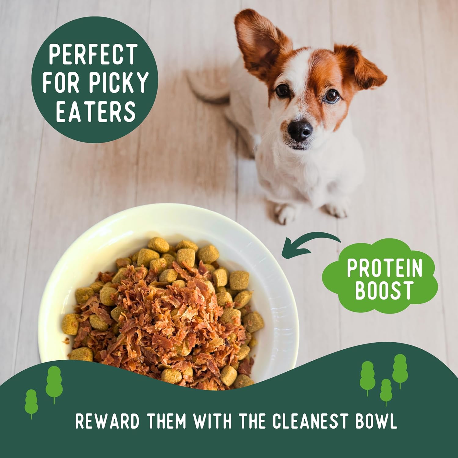 Beg & Barker Toppers de comida de pollo para perros quisquillosos (8 onzas, paquete de 1) – Tazón potenciador con pollo entero – Mezcladores de