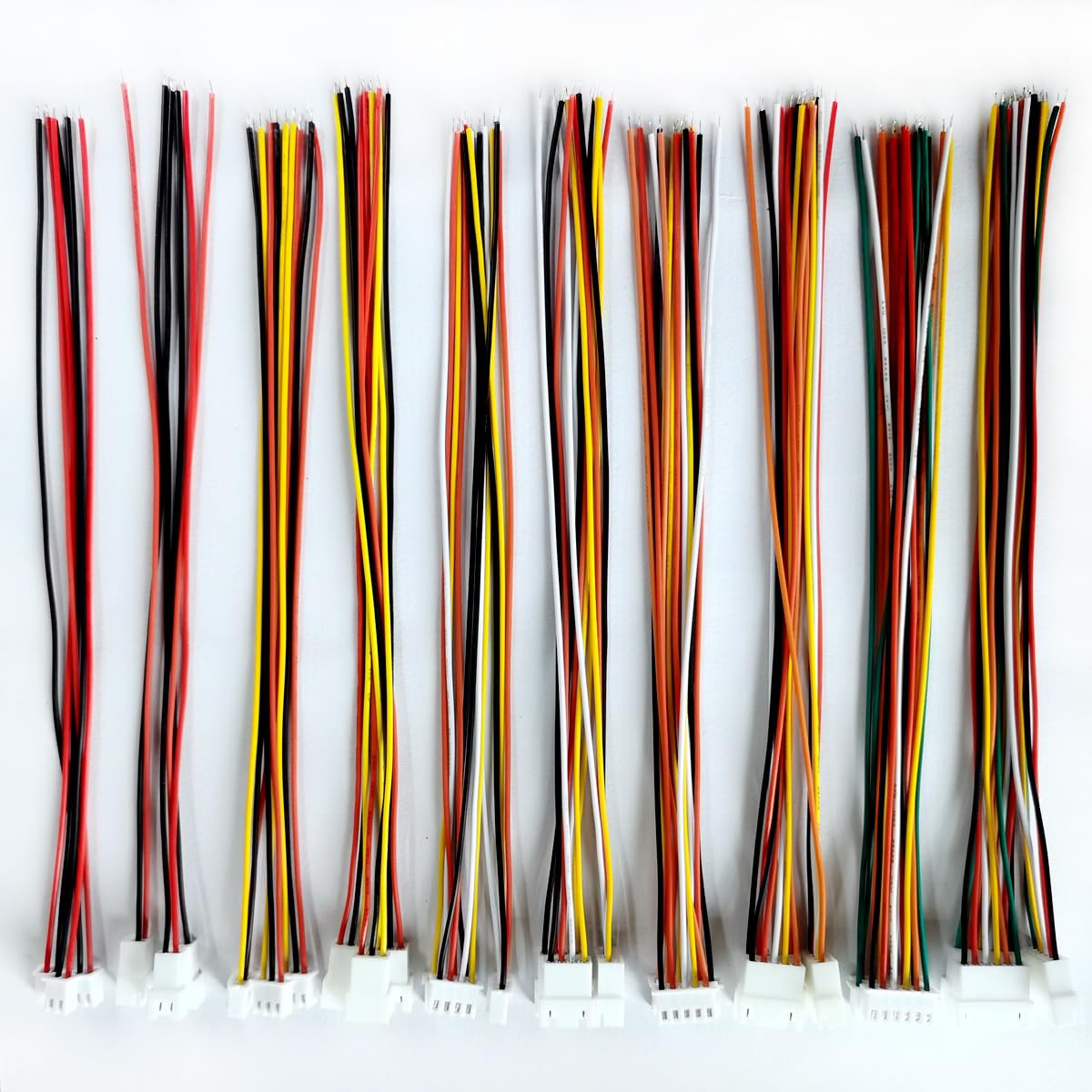 BOJOUL Para 15 juegos JST XH 0.100 in 2 + 3 + 4 +5 + 6 pines 26AWG macho + conector hembra con cable de alambre 7.9 in utilizado en juguetes de PCB