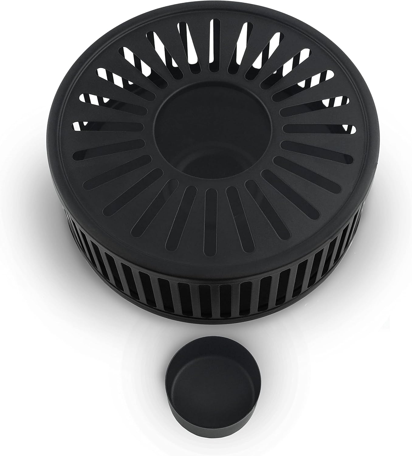 Creano Black Design Stainless Steel Tea Warmer with Tea Light Holder – Tea Cosy – Stable Not Rattling – Rechaud Suitable for All Teapots