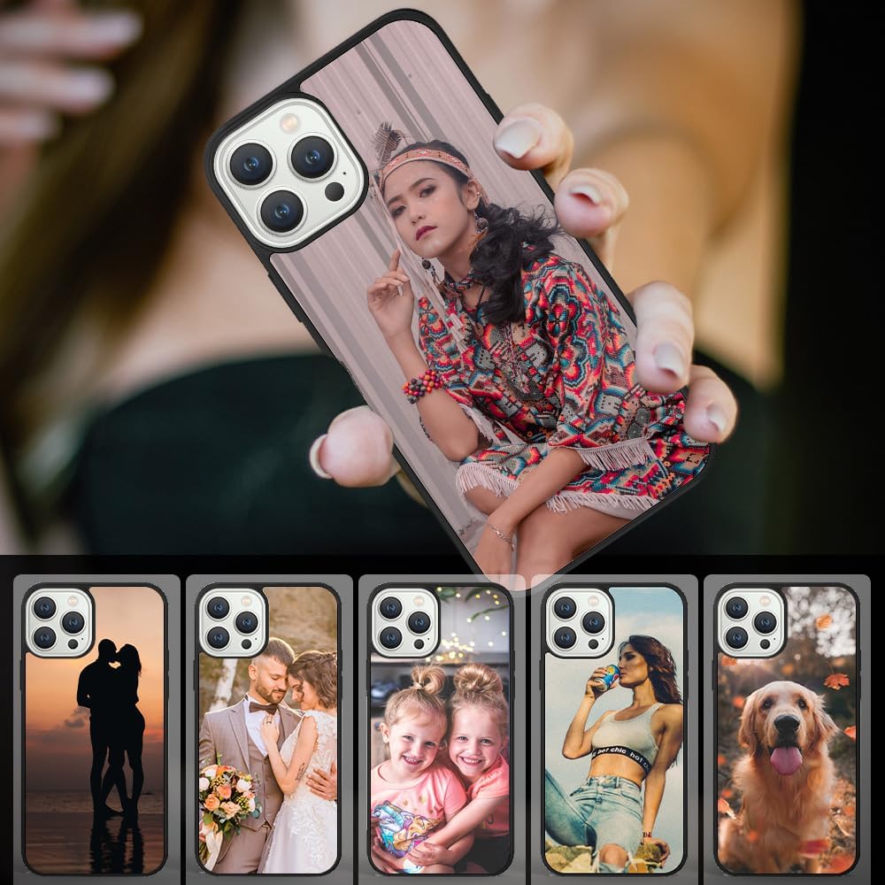 5 fundas para iPhone 12 Pro Max Sublimación en blanco, funda personalizada con TPU suave + aluminio duro imprimible antideslizante a prueba de