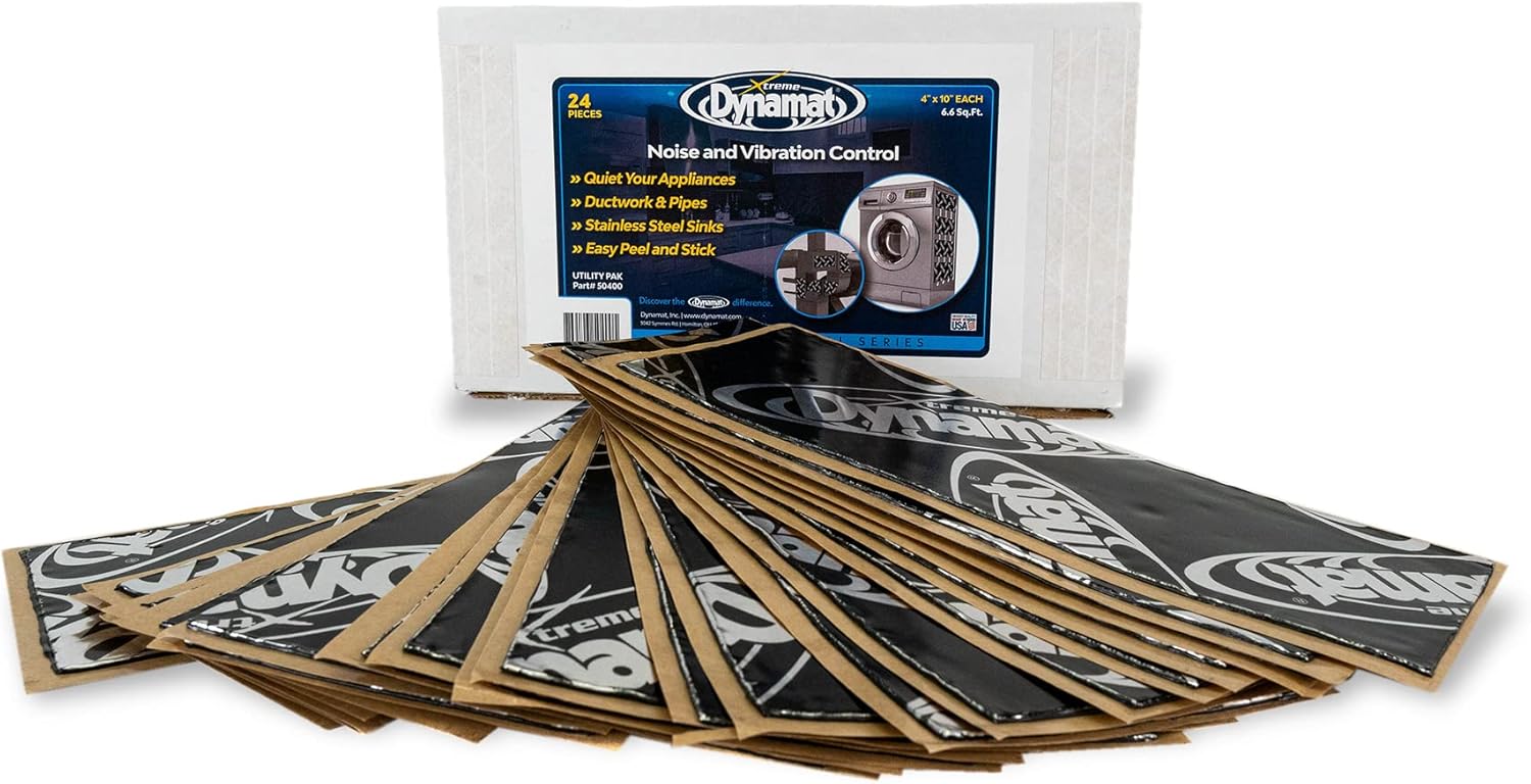 Dynamat Xtreme Architectural Utility Pak 24 – Hojas de amortiguador de sonido – Material de insonorización para el hogar – Aislador de ruido y