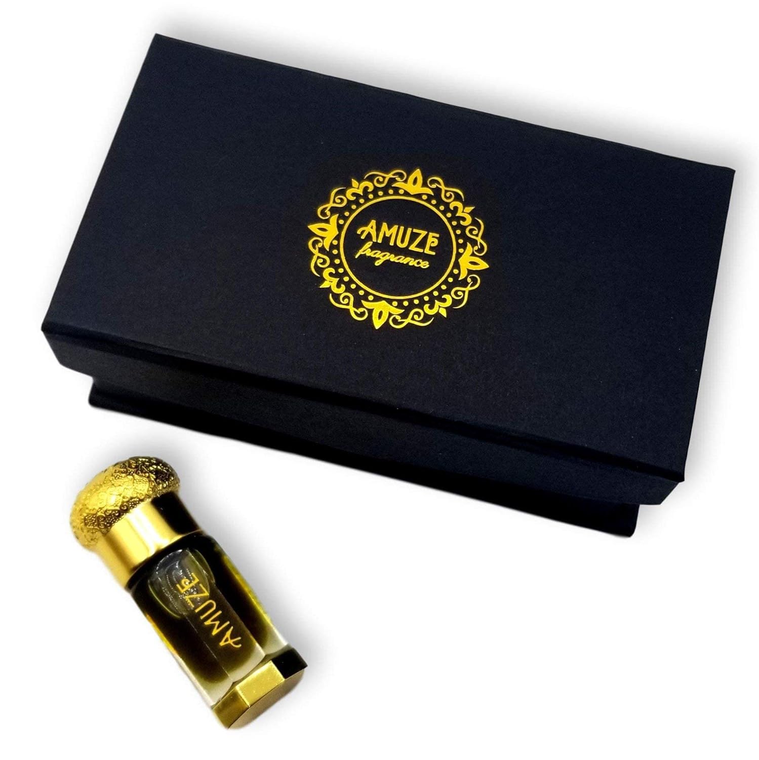 Attar Majmua, 0.4 fl oz  METAL  Aceite de perfume premium  Aceite Attar  Sin alcohol  Vegano y libre de crueldad  por Amuze Fragrance