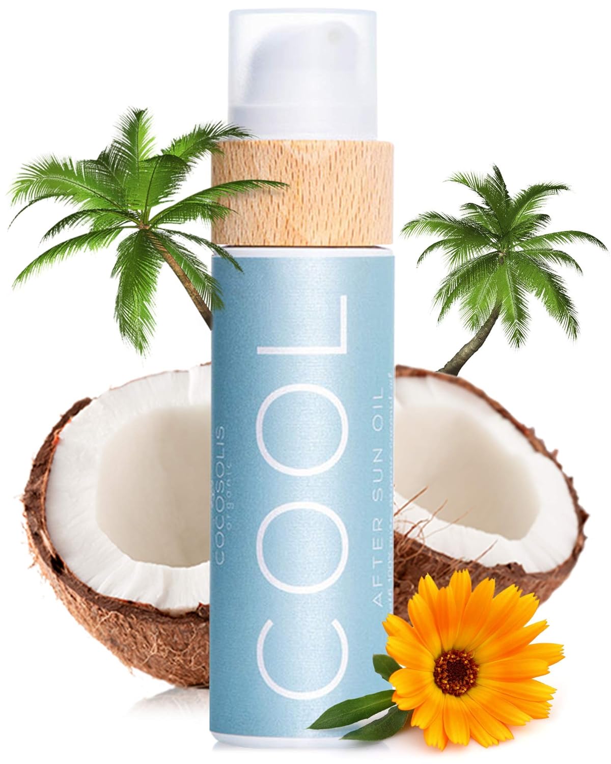 COCOSOLIS COOL After Sun Oil  Aceite orgánico para una hidratación tierna y recuperación después del sol  Hidratante, revitaliza y nutre la piel  9
