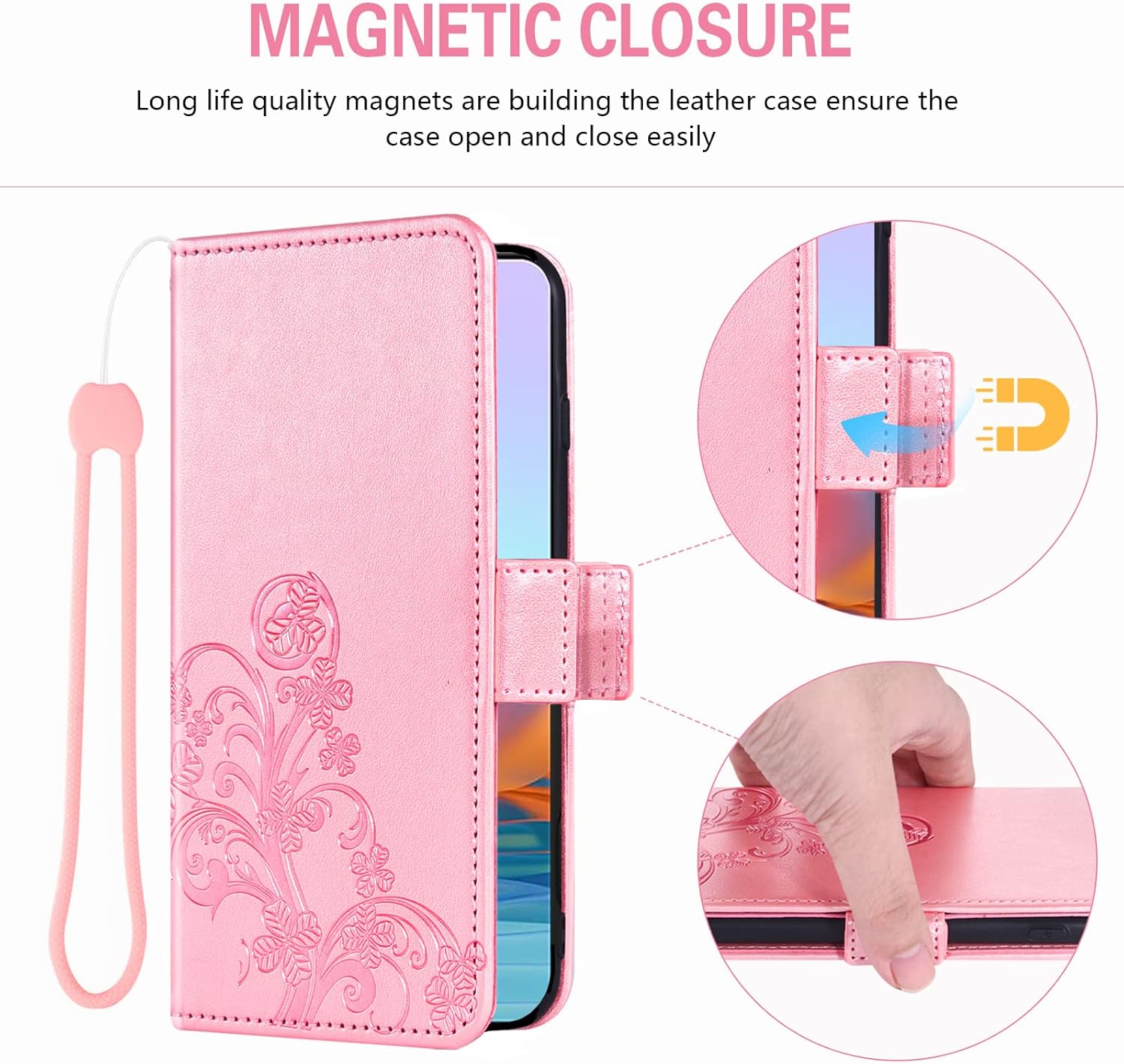 Asuwish Funda compatible con Xiaomi Redmi Note 10 Pro y protector de pantalla de vidrio templado, correa de muñeca con soporte para tarjeta de