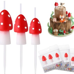 Velas de cumpleaños de 9 piezas de velas de hongos del bosque, decoraciones para tartas de hongos, decoración de pastel de hongos Velas de cumpleaños de 9 piezas de velas de hongos del bosque, decoraciones para tartas de hongos, decoración de pastel de hongos