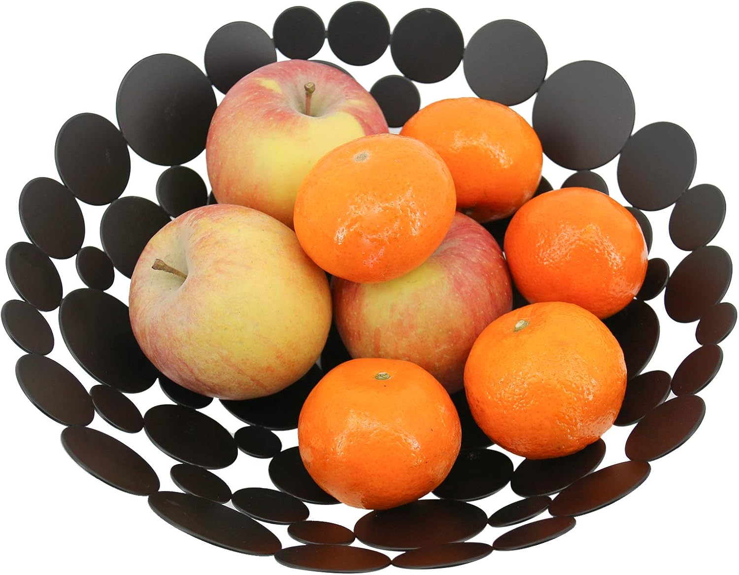 Frutero de metal decorativo para frutero, 11.6 pulgadas, cuenco redondo grande para colocar en la encimera, soporte para frutas para decoración del
