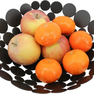 Frutero de metal decorativo para frutero, 11.6 pulgadas, cuenco redondo grande para colocar en la encimera, soporte para frutas para decoración del Frutero de metal decorativo para frutero, 11.6 pulgadas, cuenco redondo grande para colocar en la encimera, soporte para frutas para decoración del