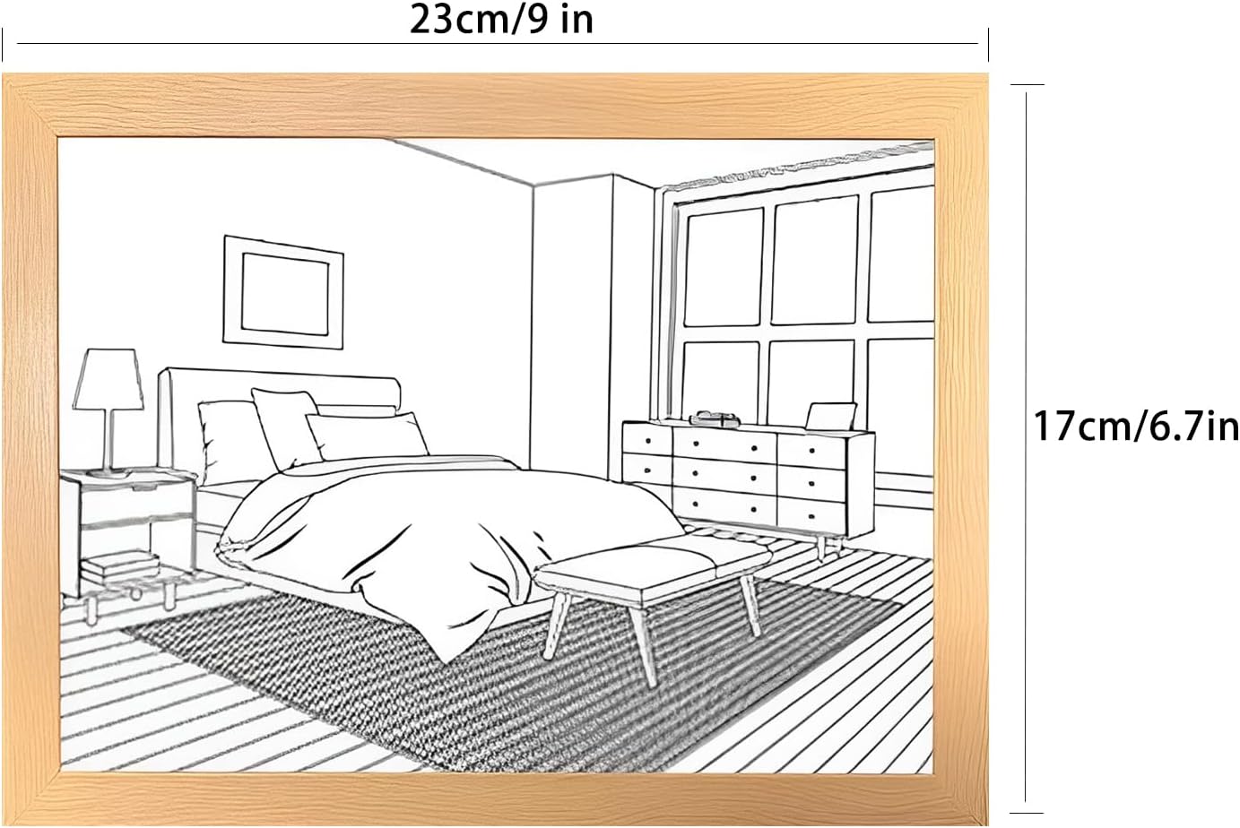 Pintura artística con luz LED, elegante marco de fotos iluminado, para pared, dormitorio, sala de estar, decoración del hogar, LED brillante detrás