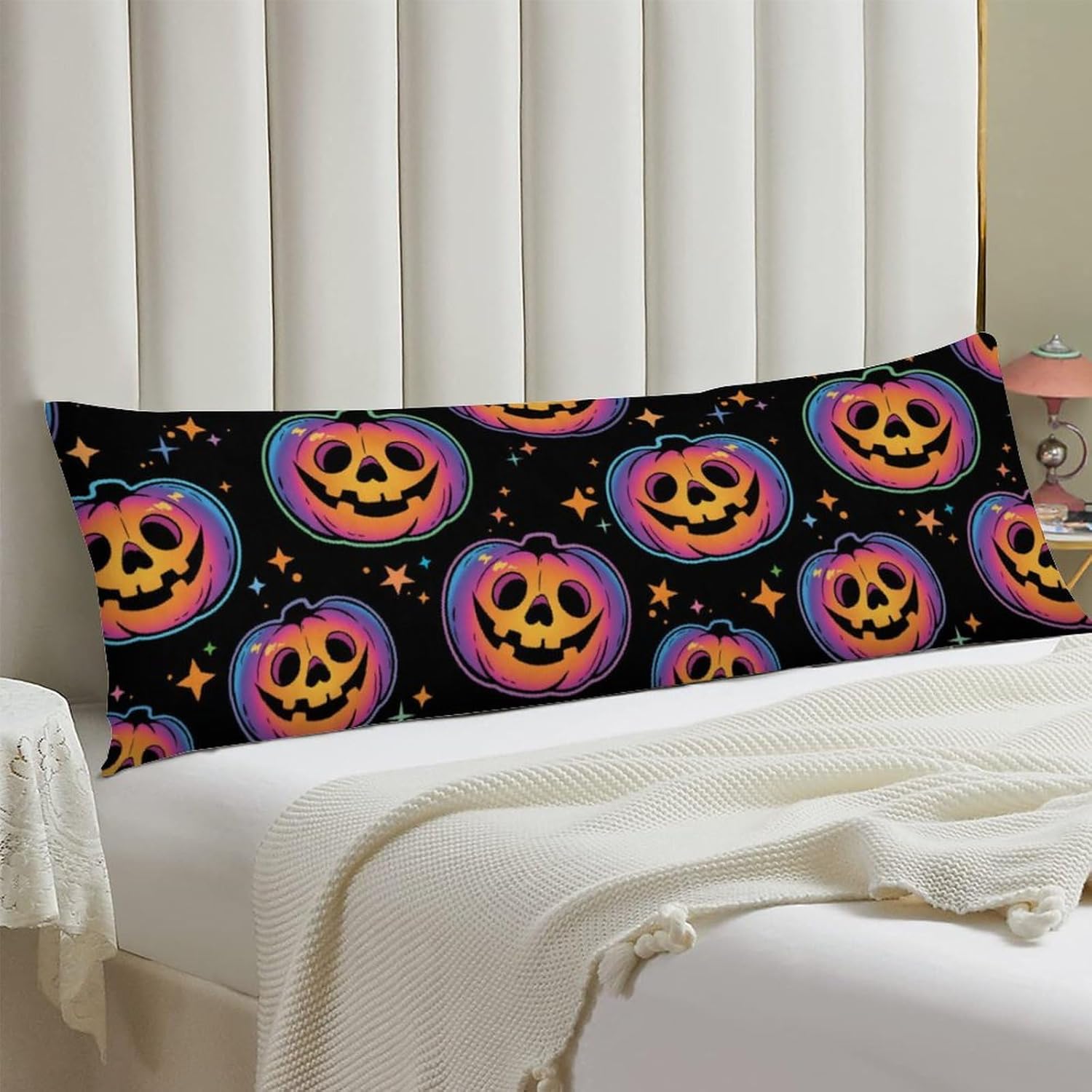 Cool Haloween Pumpkins – Funda de almohada corporal de 20 x 54 pulgadas con cremallera, funda de almohada corporal única, funda de almohada