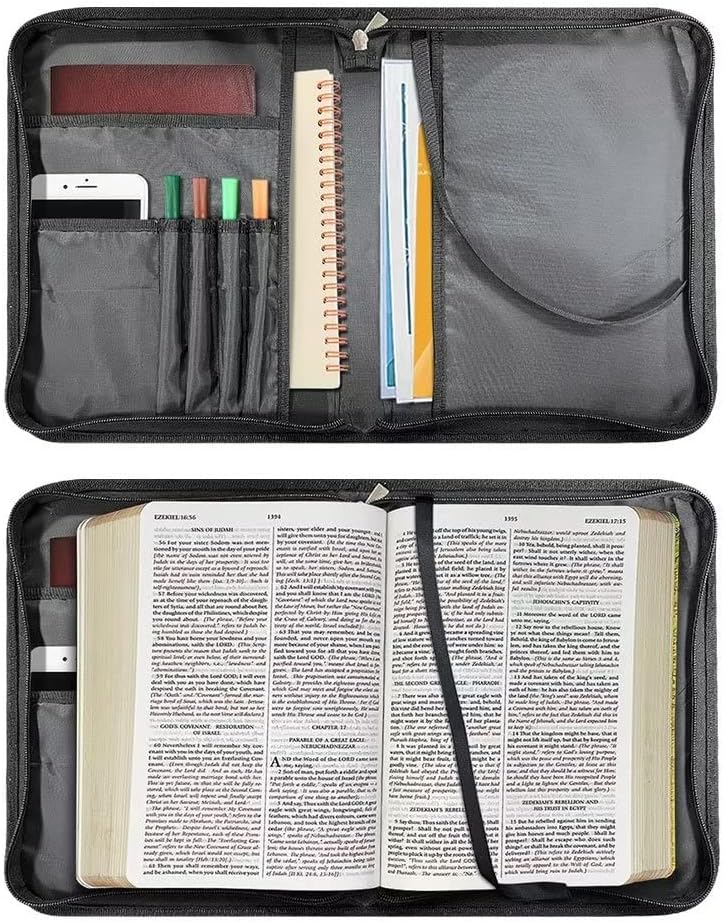 Fundas de Biblia con estampado floral para mujeres y hombres, con texto en inglés “I Hope You Feel Beautiful Today”, bolsa para la Biblia para niños