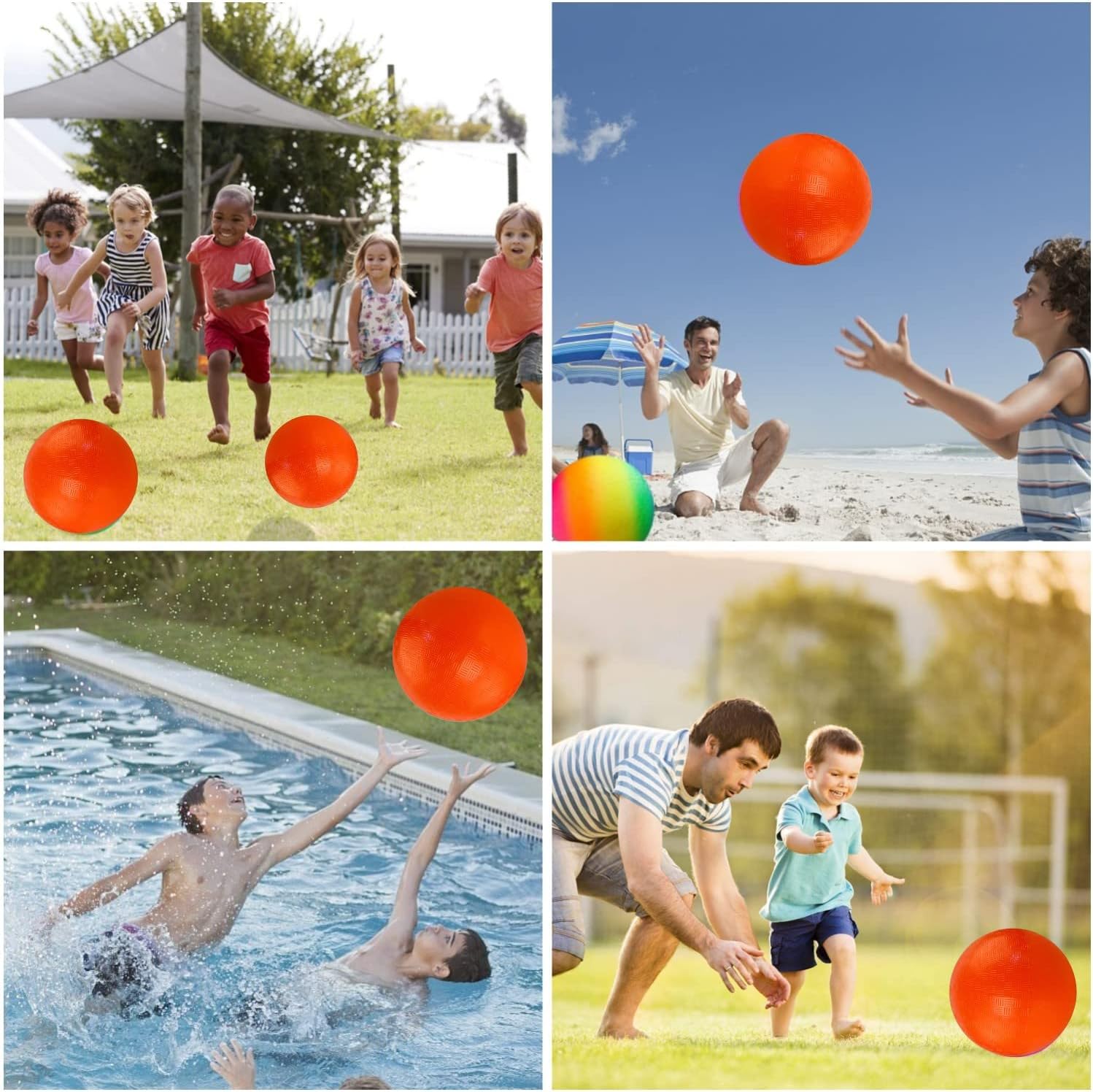 Pelota de patio de recreo, 8.5 pulgadas Kickball para niños y adultos, para interiores y exteriores, pelota de balón cuadrada, juego de patio