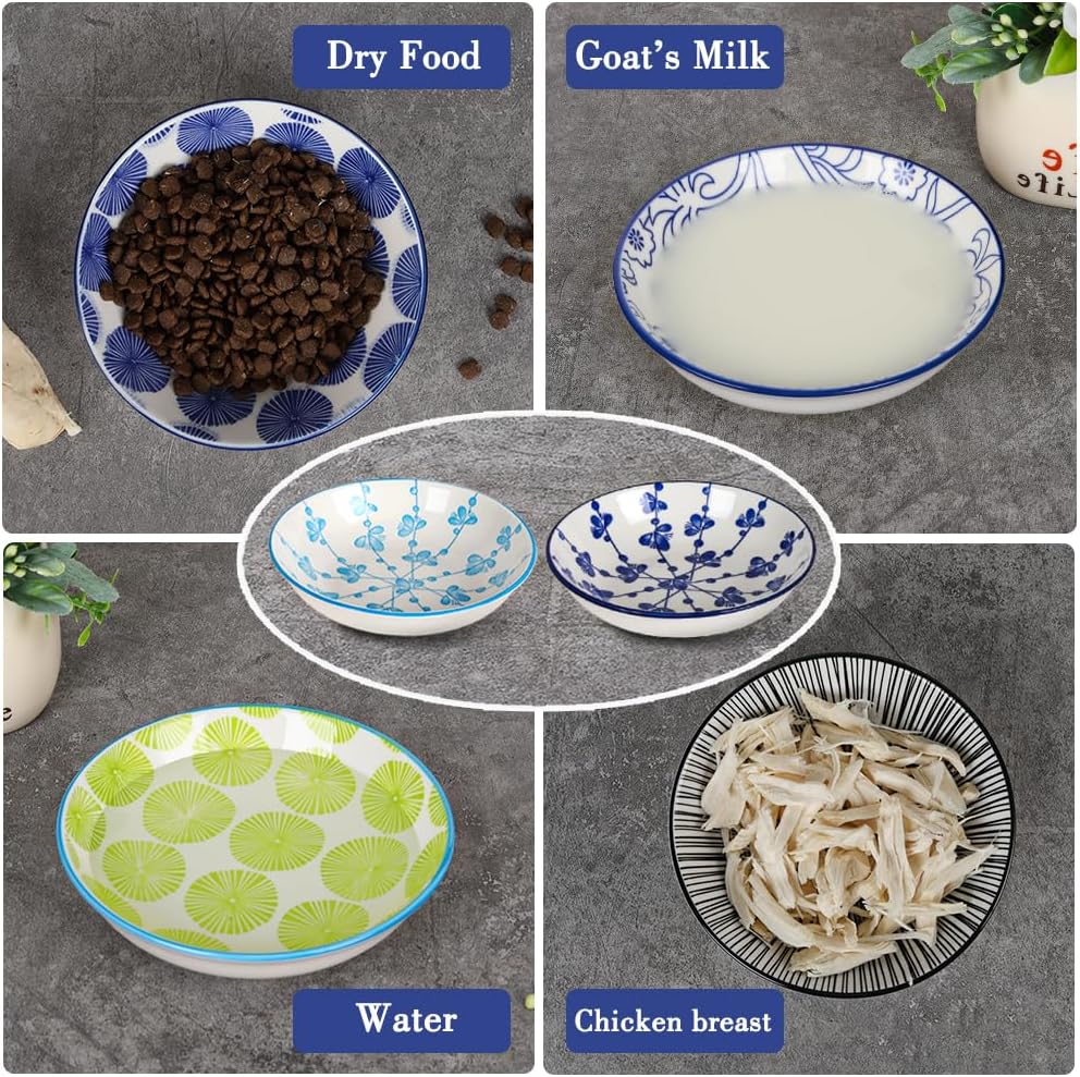 Cuencos para gatos de interior, parte inferior de silicona antideslizante de 5.5 pulgadas, tazón de comida para gatos inclinado, apto para bigotes,