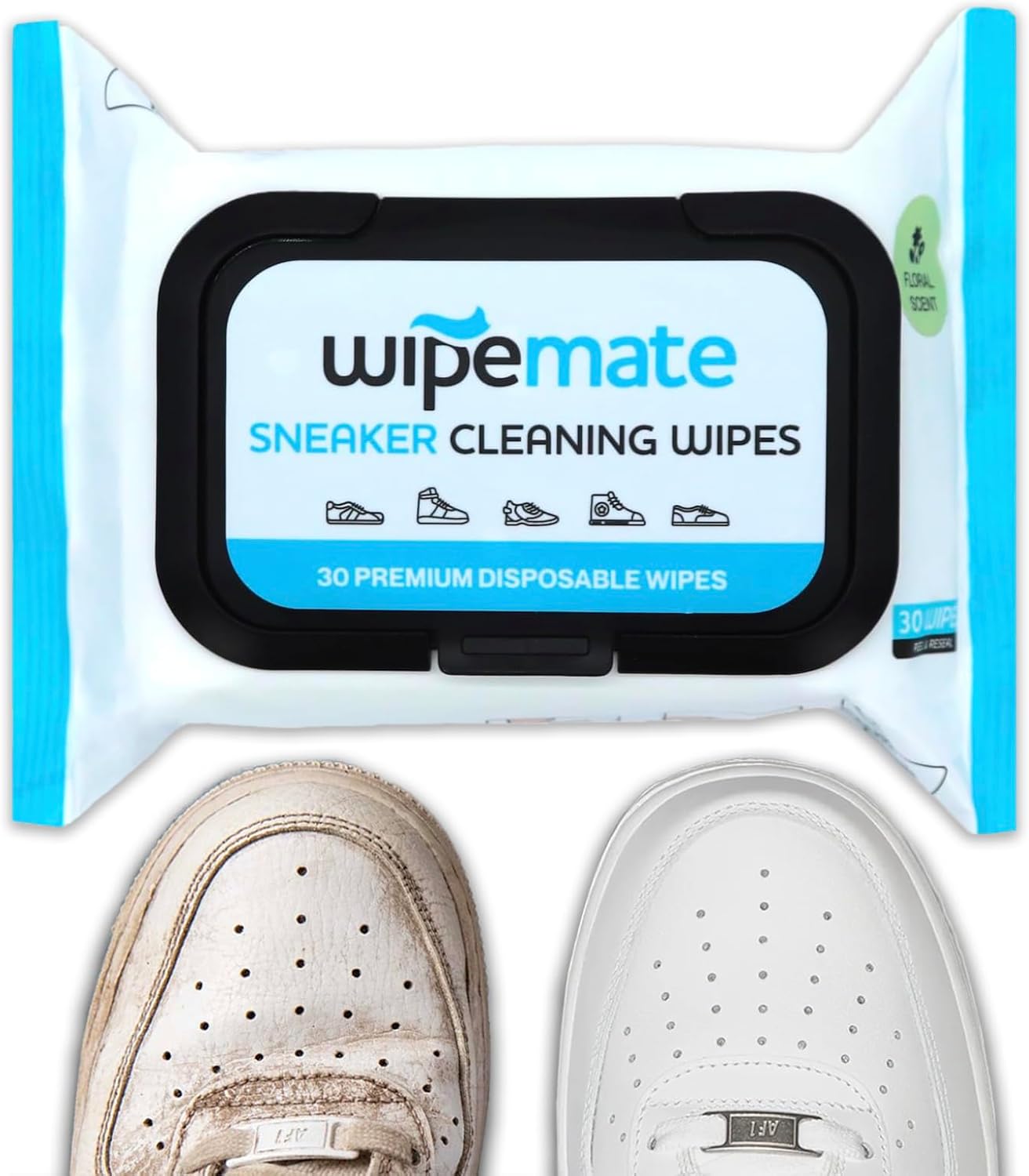 Limpiador desechable de tenis y suelas, toallitas de limpieza prémium para tenis, toallitas rápidas Wipe Mate que eliminan la suciedad, la suciedad