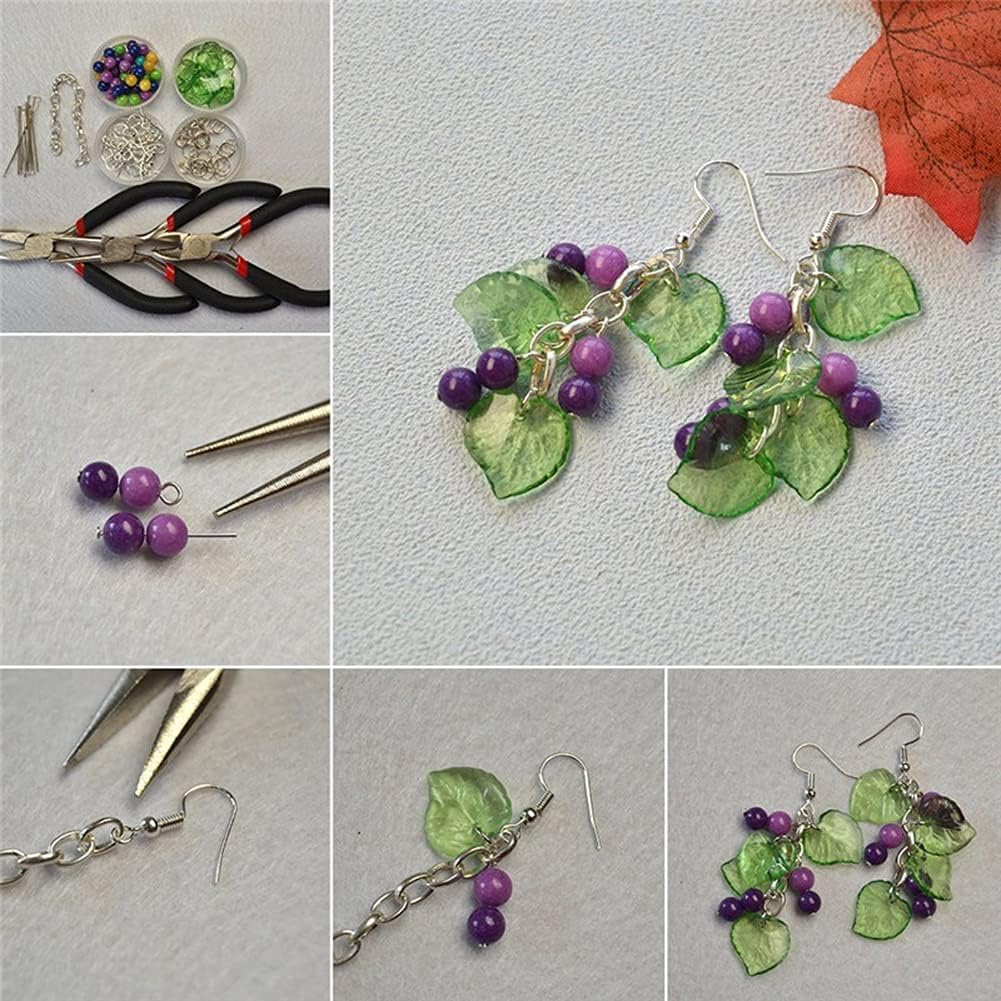 AKOAK 100 piezas transparentes de hojas esmeriladas colgantes de amuleto acrílico, anillo adecuado para hacer joyas, manualidades, joyería,