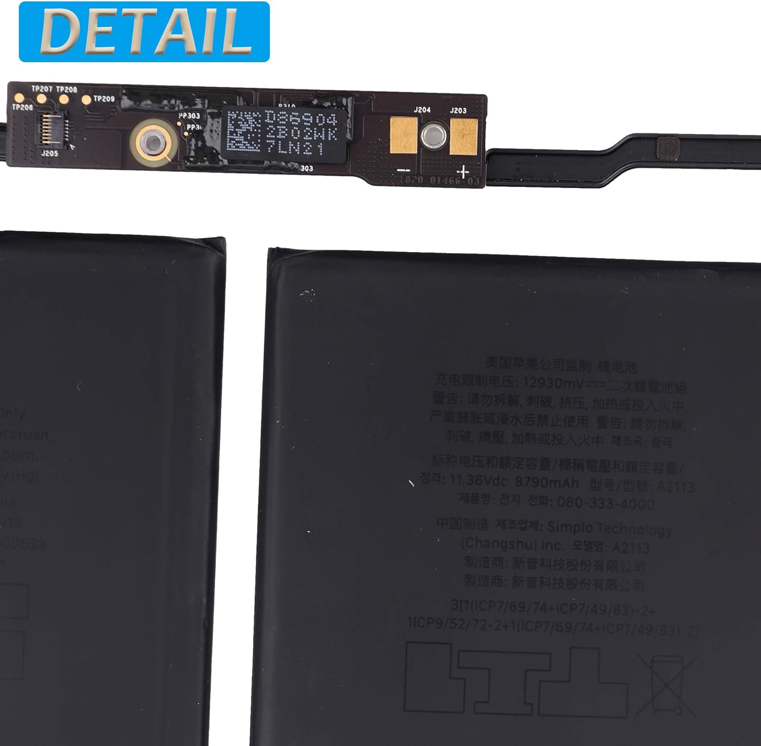 Batería de repuesto A2113 compatible con MacBook Pro A2141 de 16 pulgadas 2019 610-00533 con herramientas