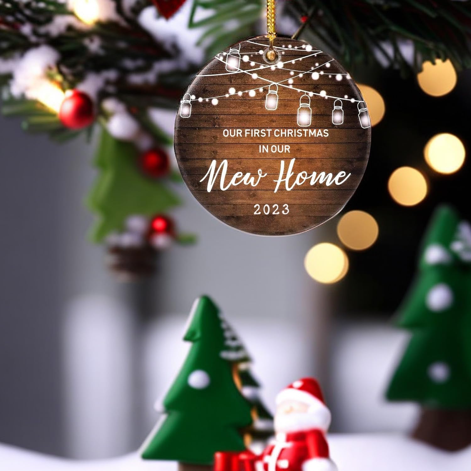 Adorno de Navidad para el nuevo hogar 2023  Regalos de inauguración de la casa para casa nueva, regalos románticos para propietarios de casa,