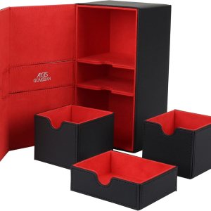 AEGIS GUARDIAN – Caja de cartas para MTG con 3 bandejas, caja de cubierta Commander con capacidad para más de 200 cartas de doble manga, piel AEGIS GUARDIAN – Caja de cartas para MTG con 3 bandejas, caja de cubierta Commander con capacidad para más de 200 cartas de doble manga, piel