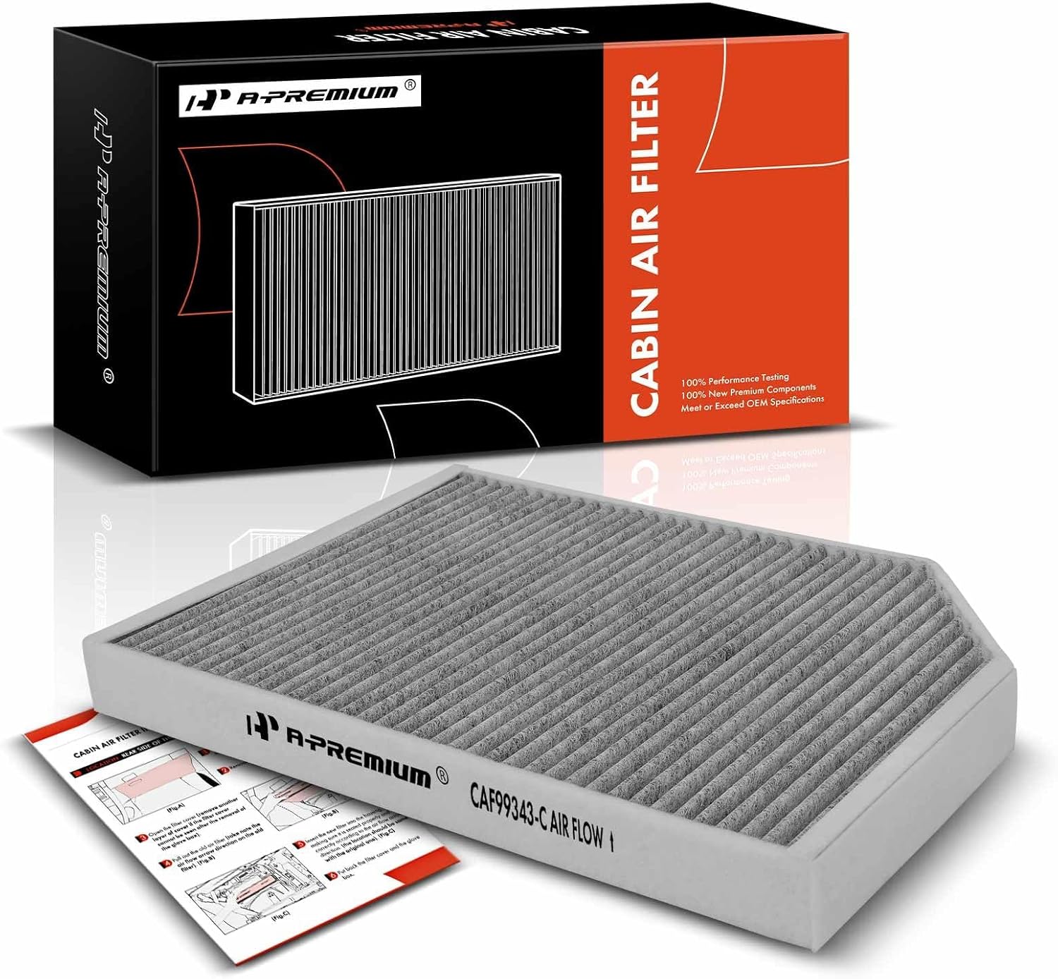 A-Premium Filtro de aire de cabina con carbón activado compatible con Porsche Panamera 2017-2021 2.9L 4.0L, Panamera 2019-2020 3.0L, Panamera