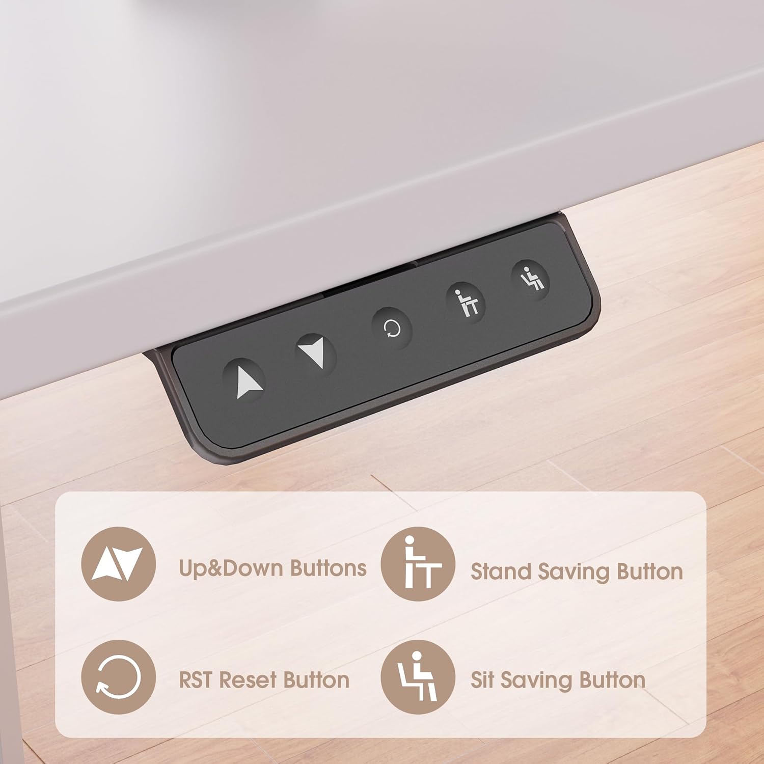 Shahoo Escritorio eléctrico de pie con estante para monitor, mesa de esquina ajustable de altura de 47 x 24 pulgadas, estación de trabajo para