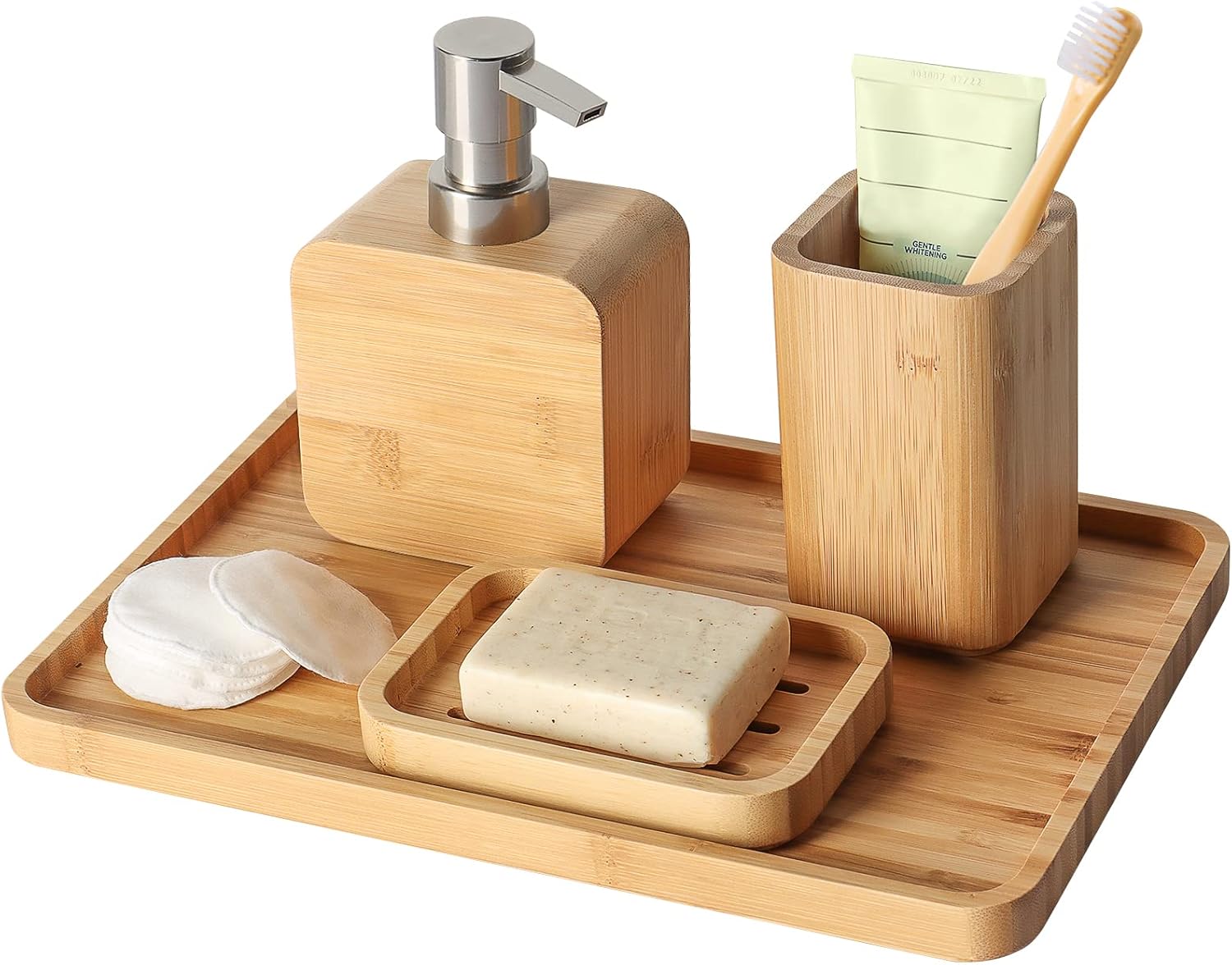 Juego retro de 4 piezas hecho a mano para fregadero y baño, juego retro, natural, soporte para jabonera para ducha, dispensador de jabón de loción,