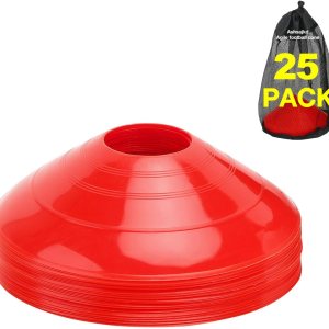 Juego de 25 conos de fútbol de agilidad con bolsa de transporte y para conos de fútbol para entrenamiento, fútbol, baloncesto, entrenamiento, conos Juego de 25 conos de fútbol de agilidad con bolsa de transporte y para conos de fútbol para entrenamiento, fútbol, baloncesto, entrenamiento, conos