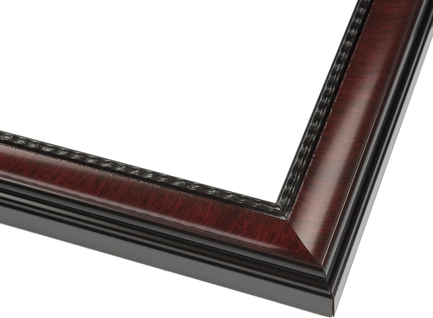 Marco de fotos de madera real marrón de 28 x 37 pulgadas de ancho de 1.25 pulgadas  Profundidad del marco interior de 0.5 pulgadas  Marco de fotos