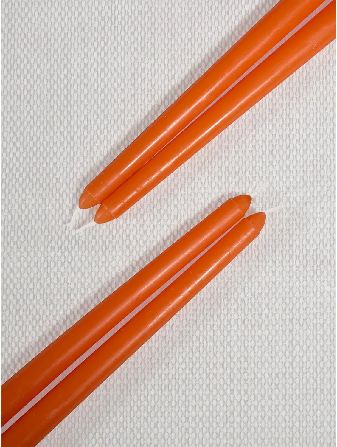 CANDWAX Juego de 12 velas cónicas de 10 pulgadas, velas altas sin perfume, velas cónicas color naranja, perfectas como velas para el hogar o velas
