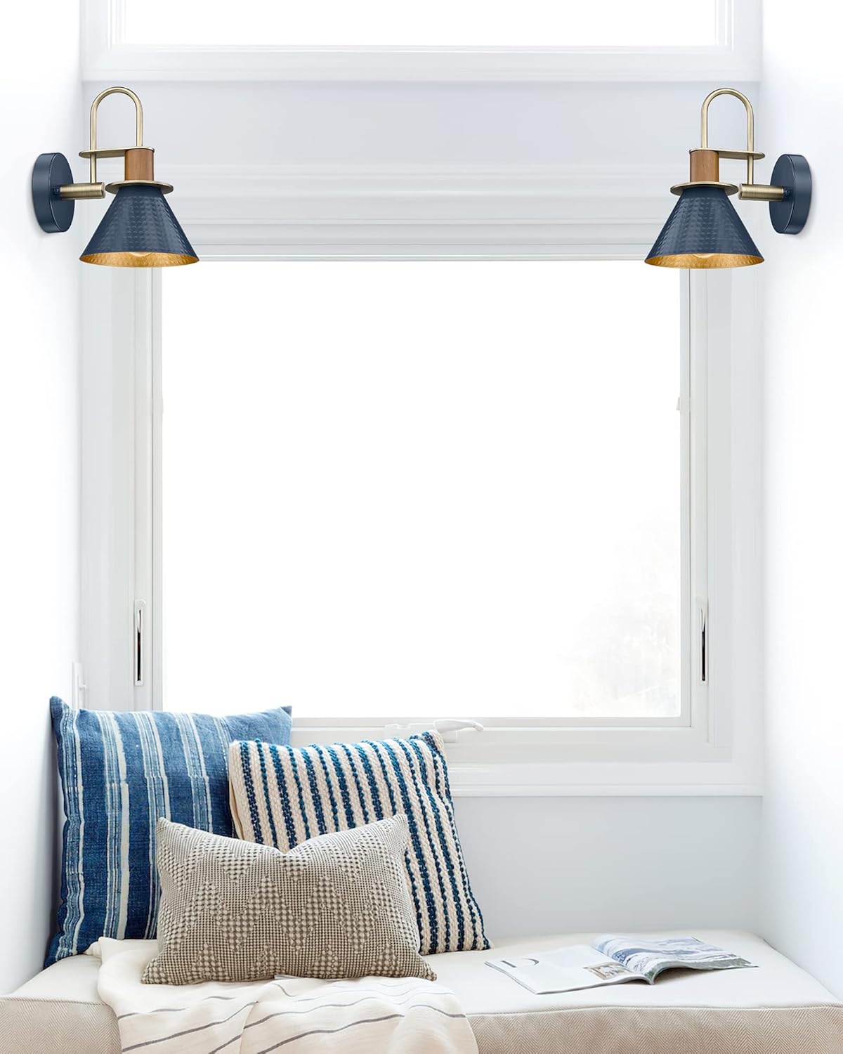 HWH – Apliques de pared rústicos, lámpara de pared industrial para interiores, cuello de cisne, 1 luz de tocador de granero para baño, dormitorio,