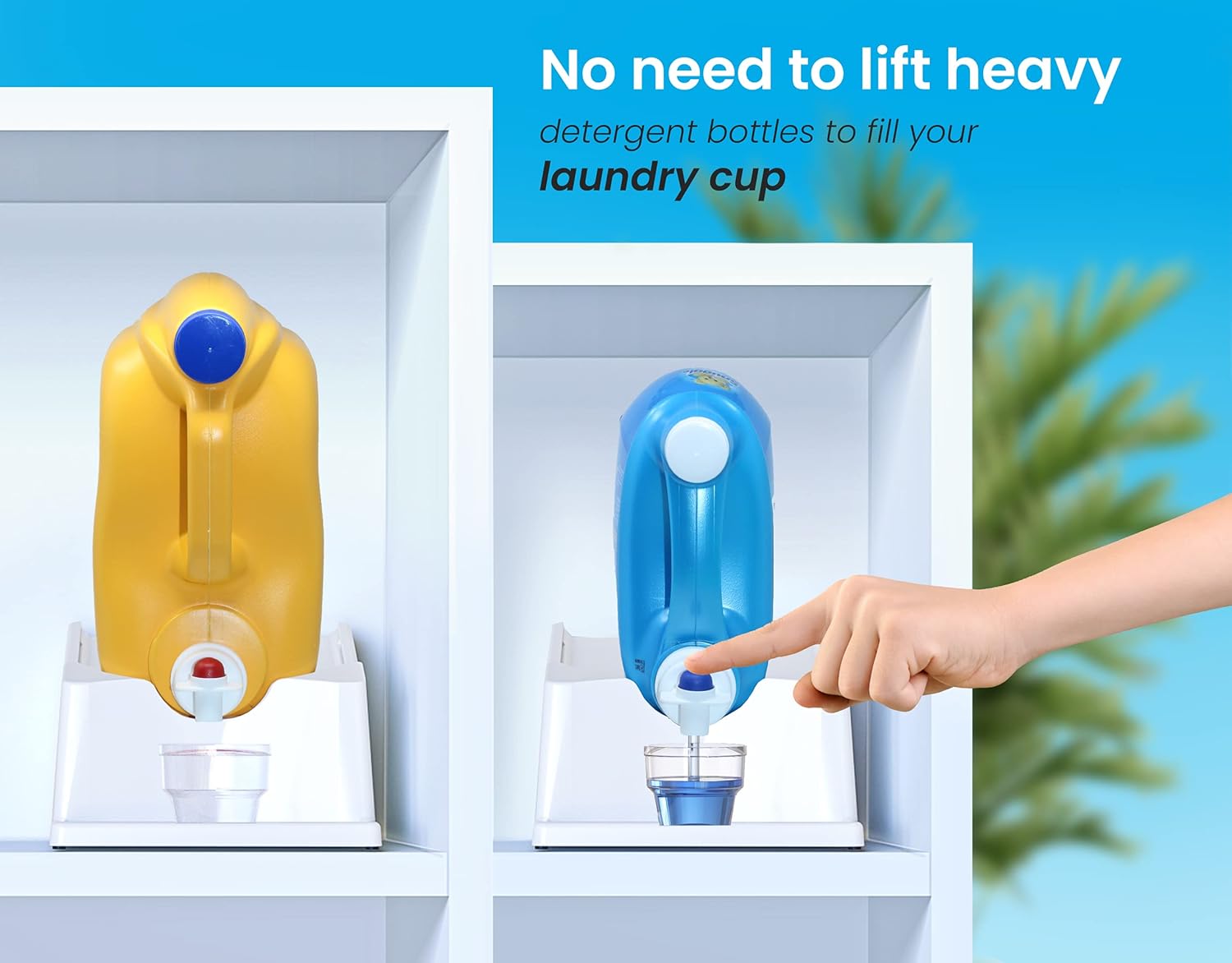 Skywin Soporte y organizador versátil de detergente para ropa, soporte para detergente líquido, almacenamiento de vasos de jabón, pedestal