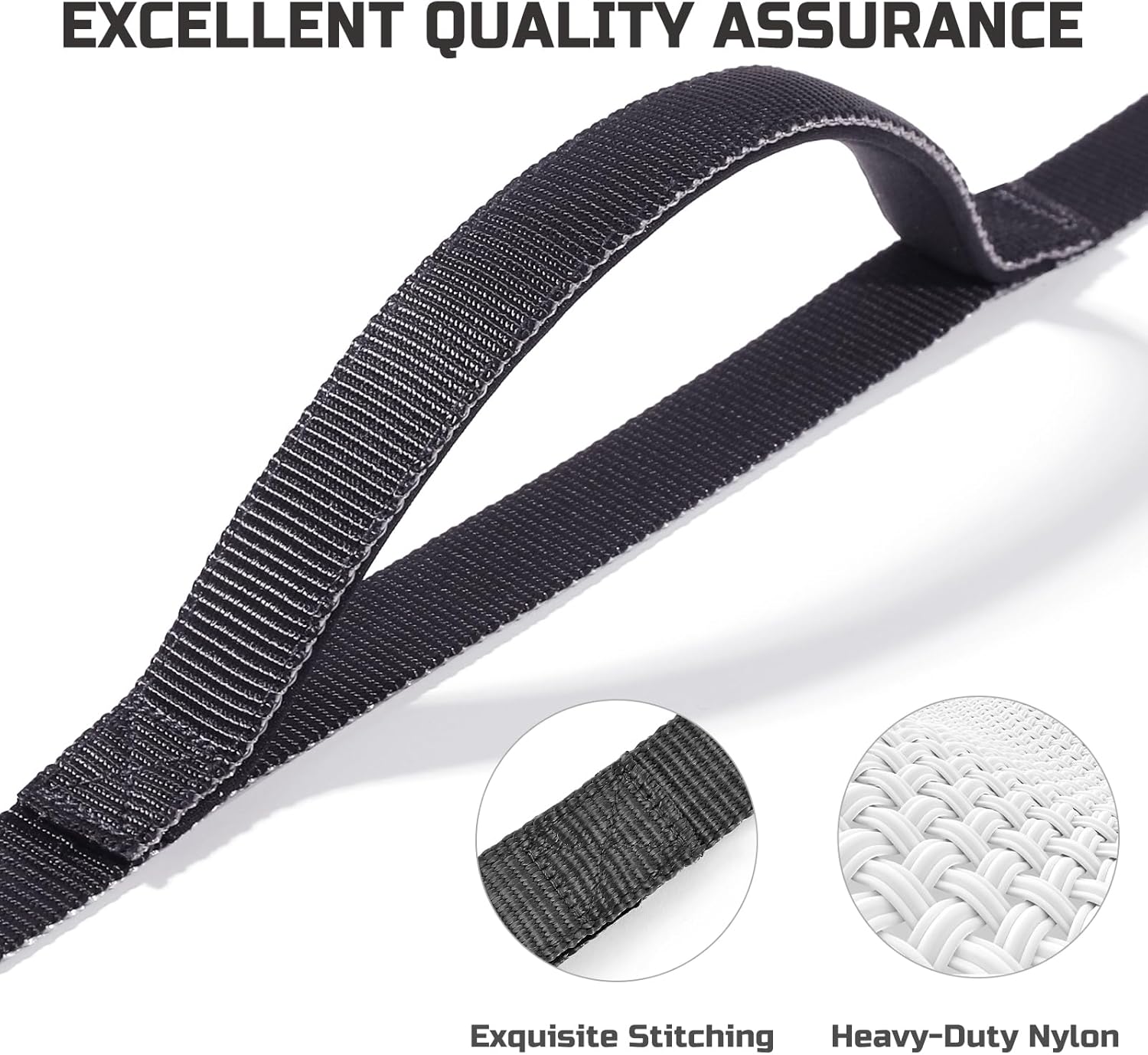 Bolux Correa resistente de 6 pies para perro, correa de entrenamiento con 2 asas acolchadas, servicio de plomo para mascotas, a prueba de mordidas