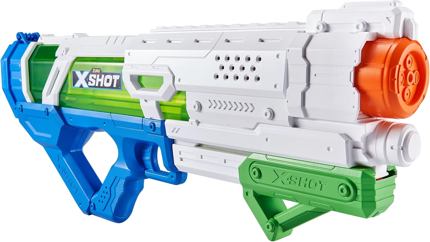 XShot Water Warfare Epic – Pistola de agua de llenado rápido por ZURU (embalaje personalizado), grande, azul